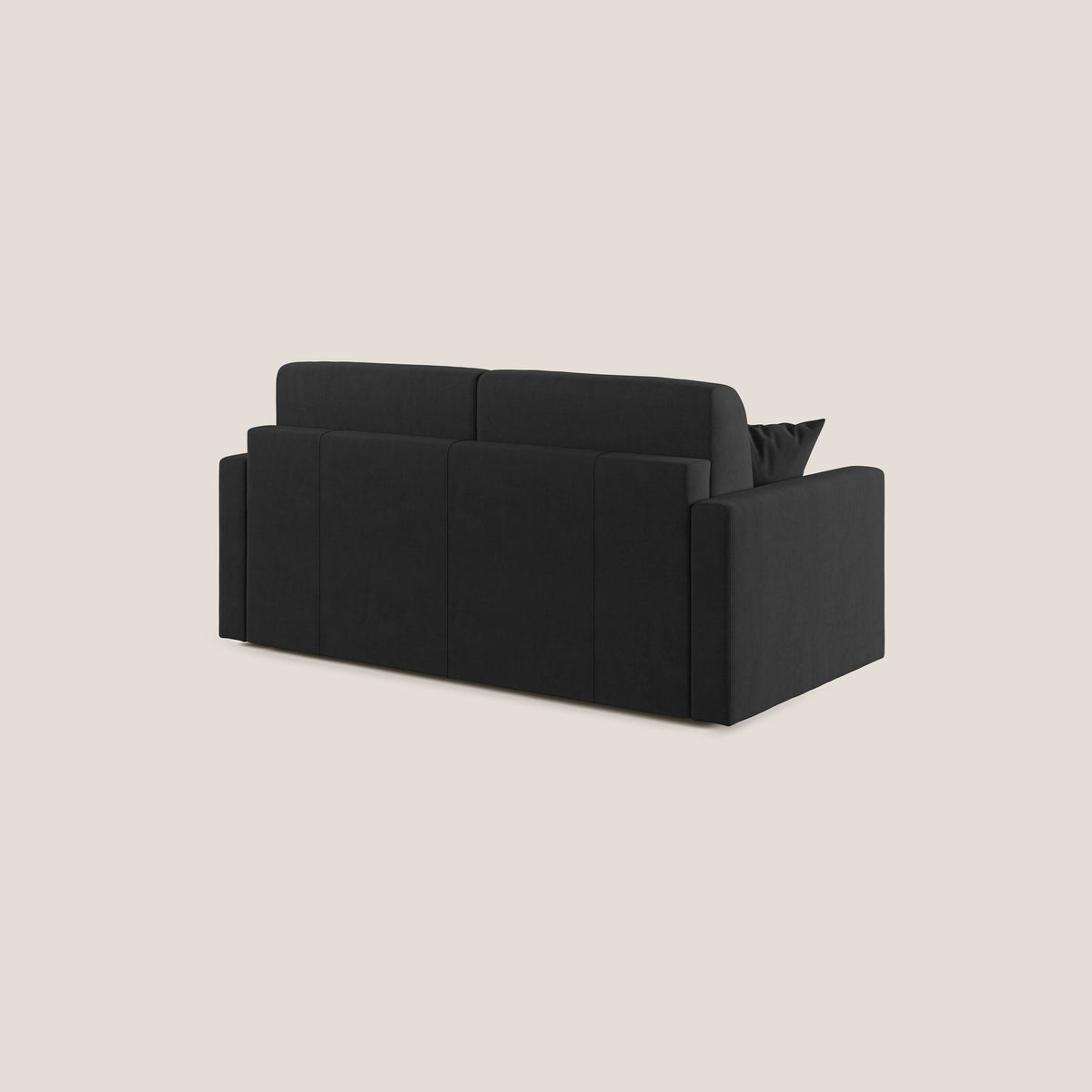 Chris Divano letto in microfibra smacchiabile T11 nero - divitt.sbs