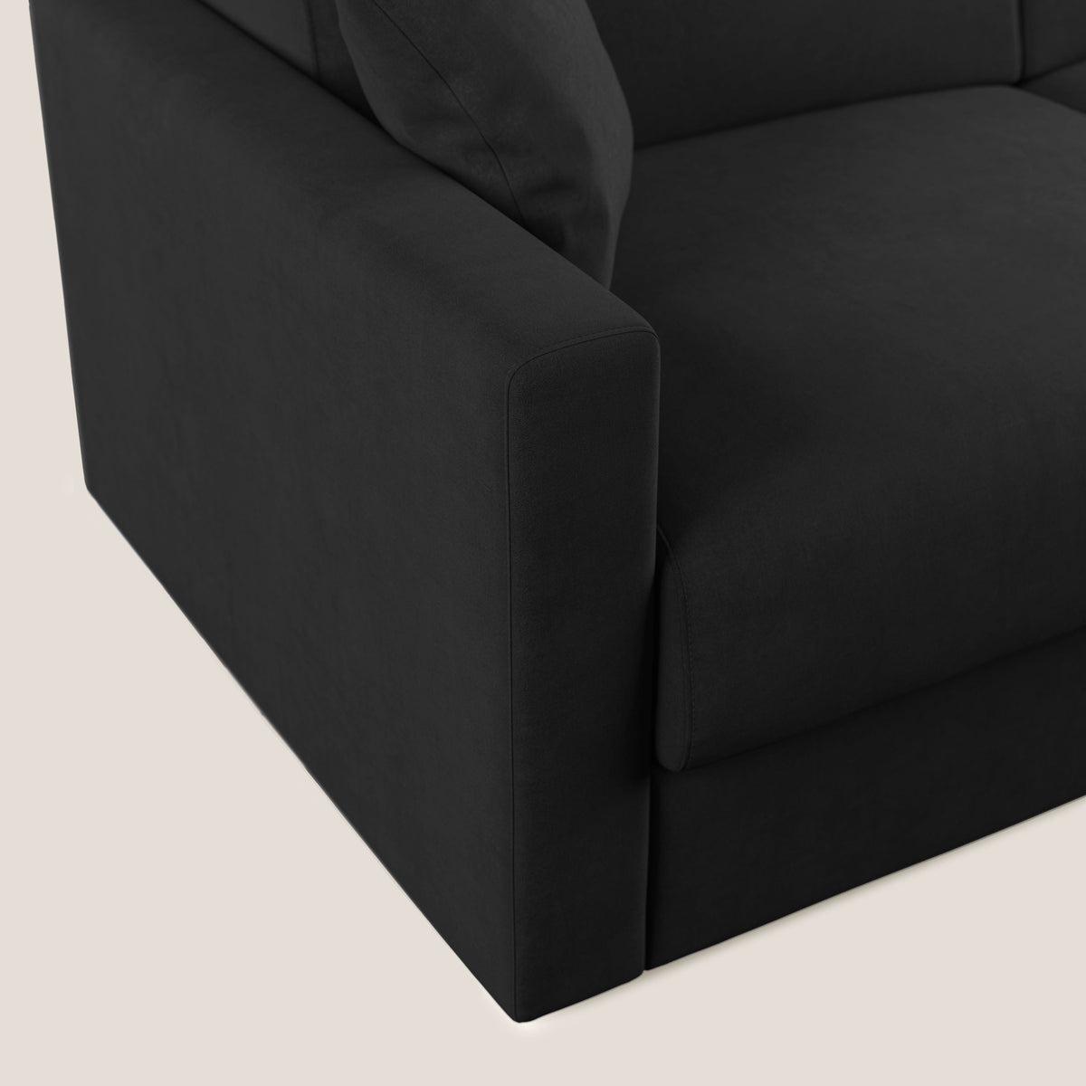 Chris Divano letto in microfibra smacchiabile T11 nero - divitt.sbs