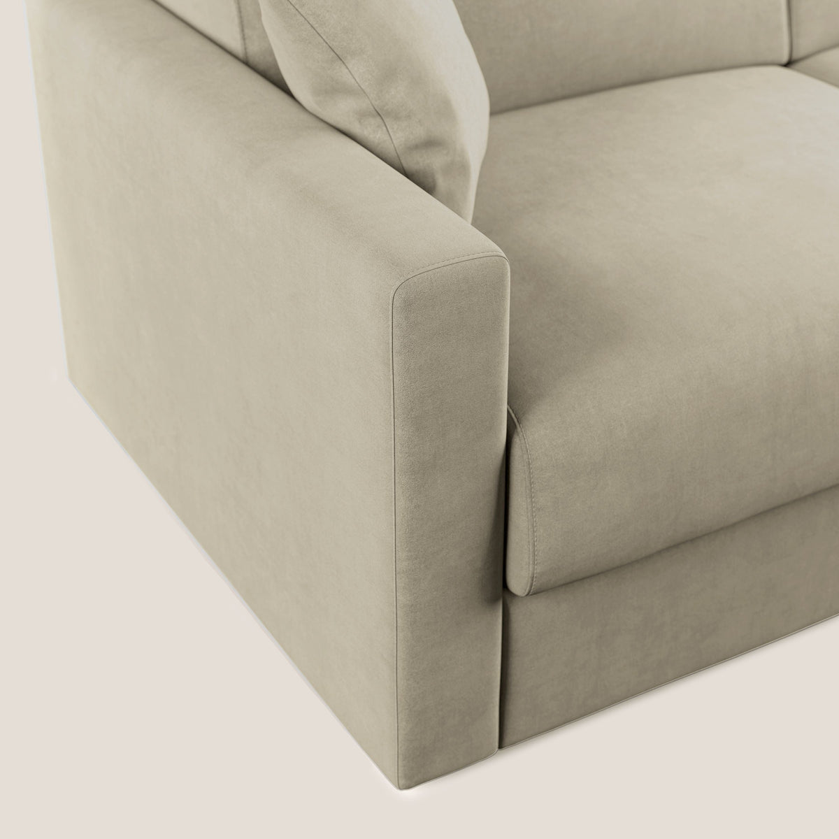 Chris Divano letto in microfibra smacchiabile T11 panna - divitt.sbs