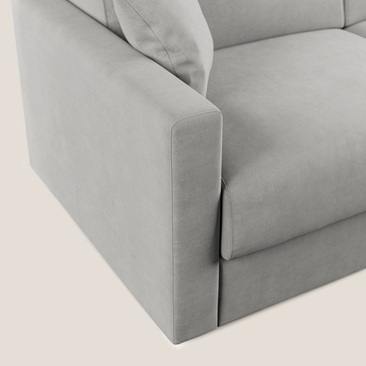 Chris Divano letto in microfibra smacchiabile T11 grigio chiaro - divitt.sbs