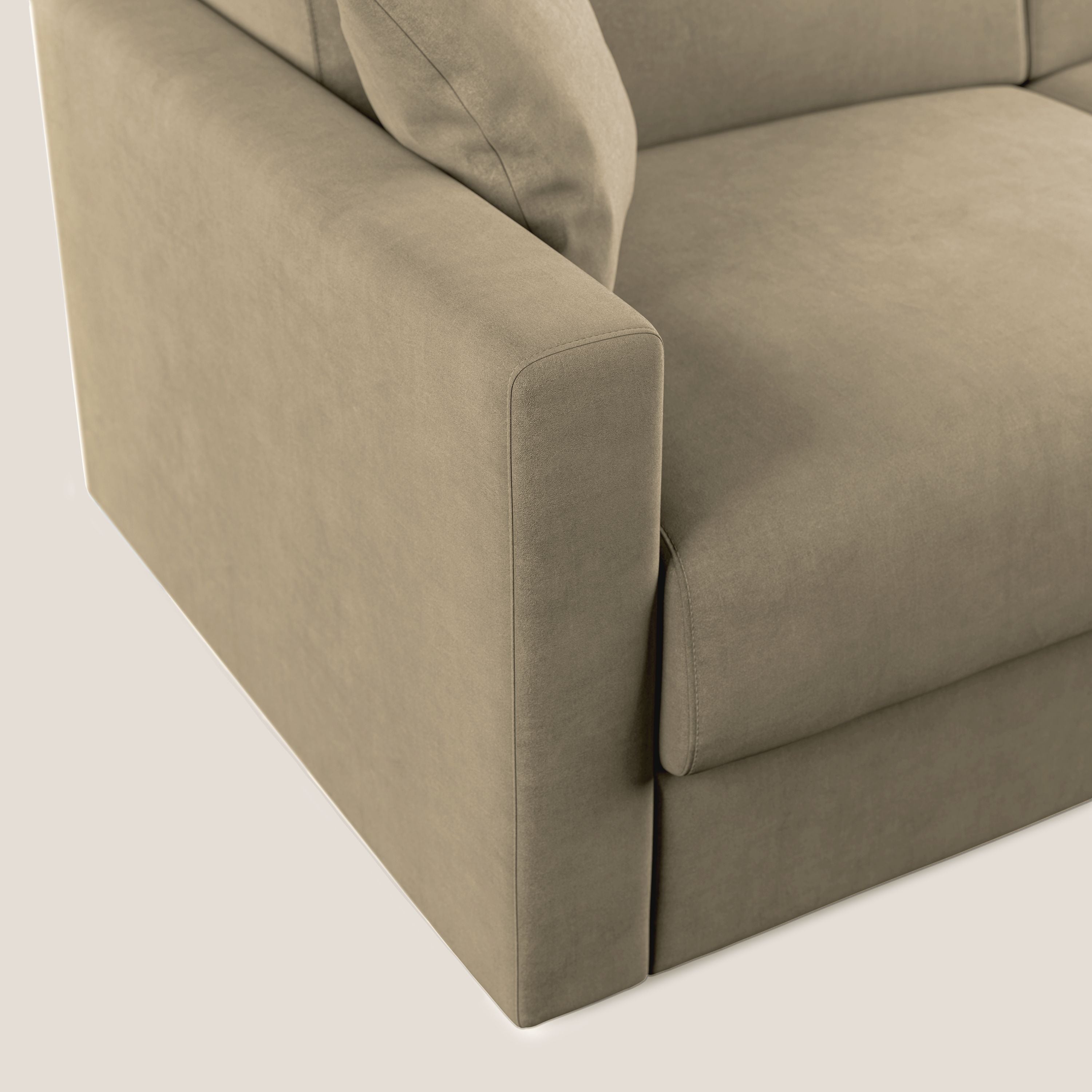 Chris Divano letto in microfibra smacchiabile T11 beige - divitt.sbs