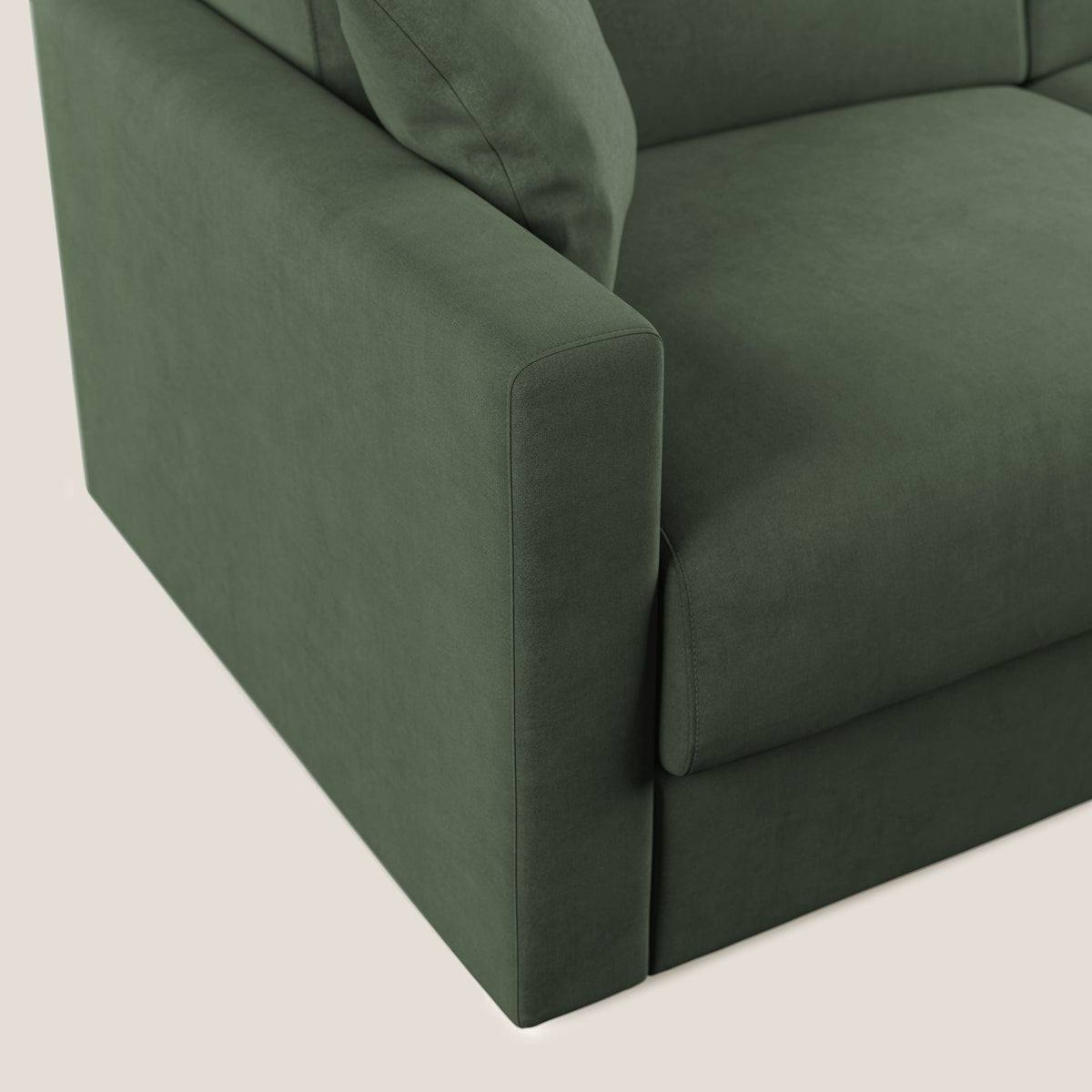 Chris Divano letto in microfibra smacchiabile T11 verde - divitt.sbs
