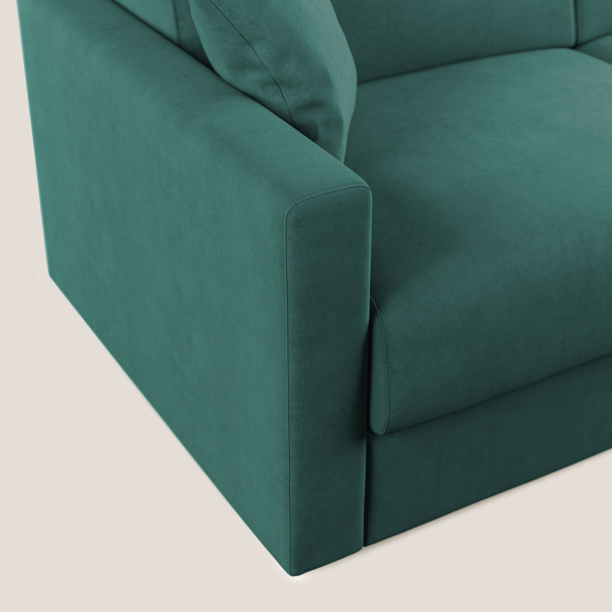 Chris Divano letto in microfibra smacchiabile T11 petrolio - divitt.sbs