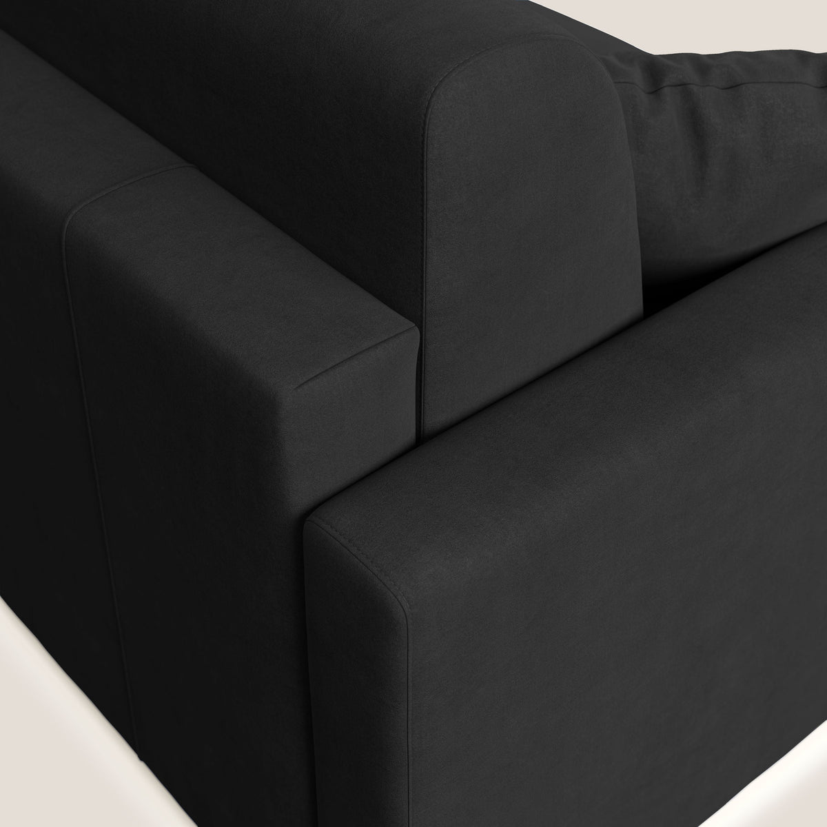 Chris Divano letto in microfibra smacchiabile T11 nero - divitt.sbs