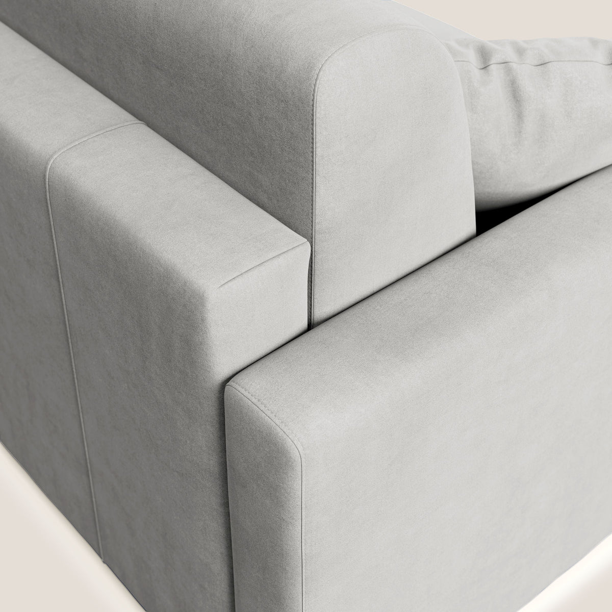 Chris Divano letto in microfibra smacchiabile T11 grigio chiaro - divitt.sbs