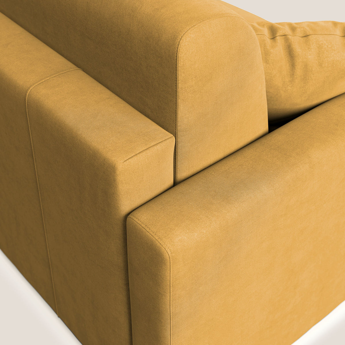 Chris Divano letto in microfibra smacchiabile T11 giallo - divitt.sbs