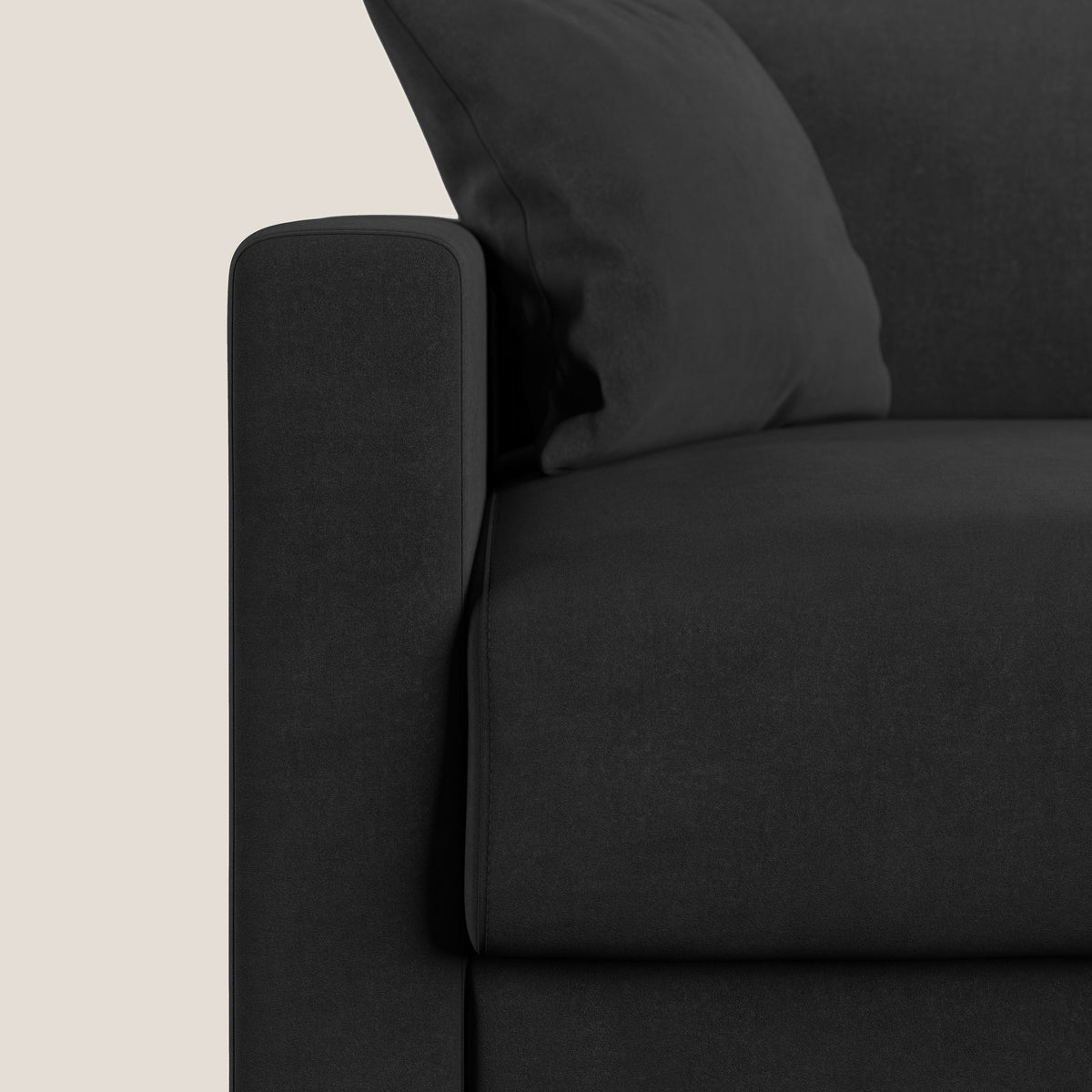Chris Divano letto in microfibra smacchiabile T11 nero - divitt.sbs