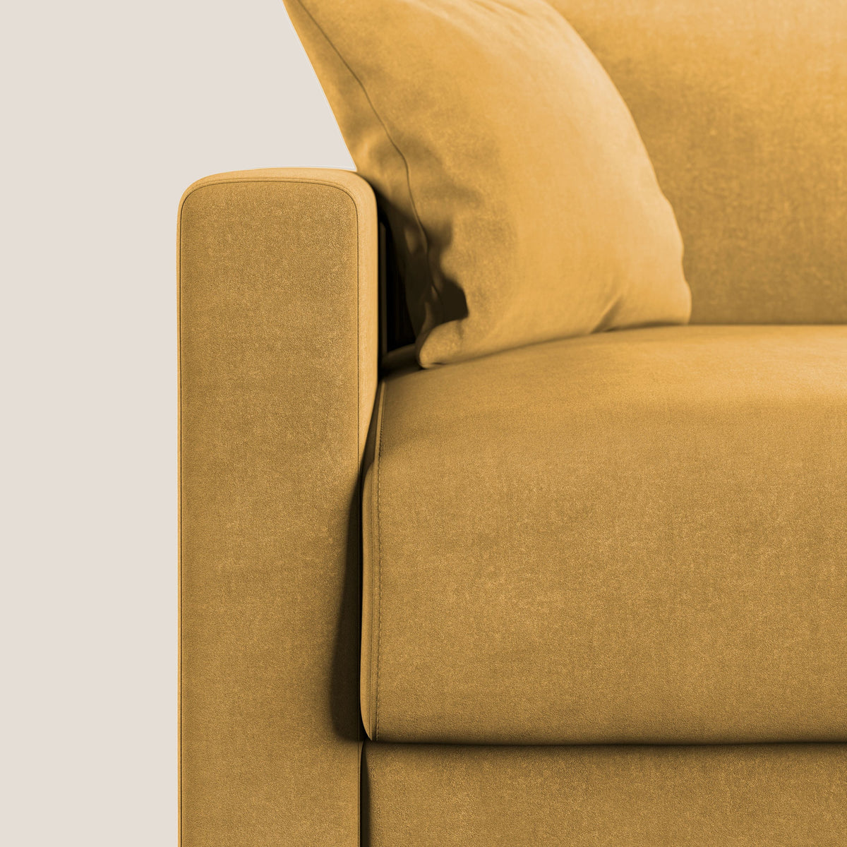 Chris Divano letto in microfibra smacchiabile T11 giallo - divitt.sbs