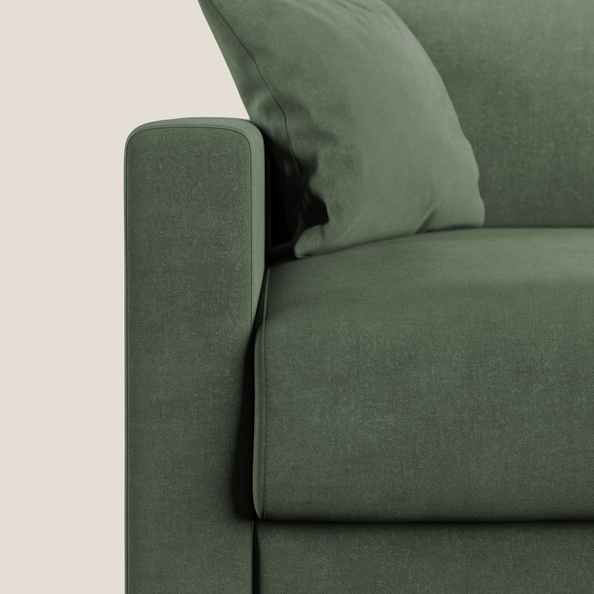Chris Divano letto in microfibra smacchiabile T11 verde - divitt.sbs