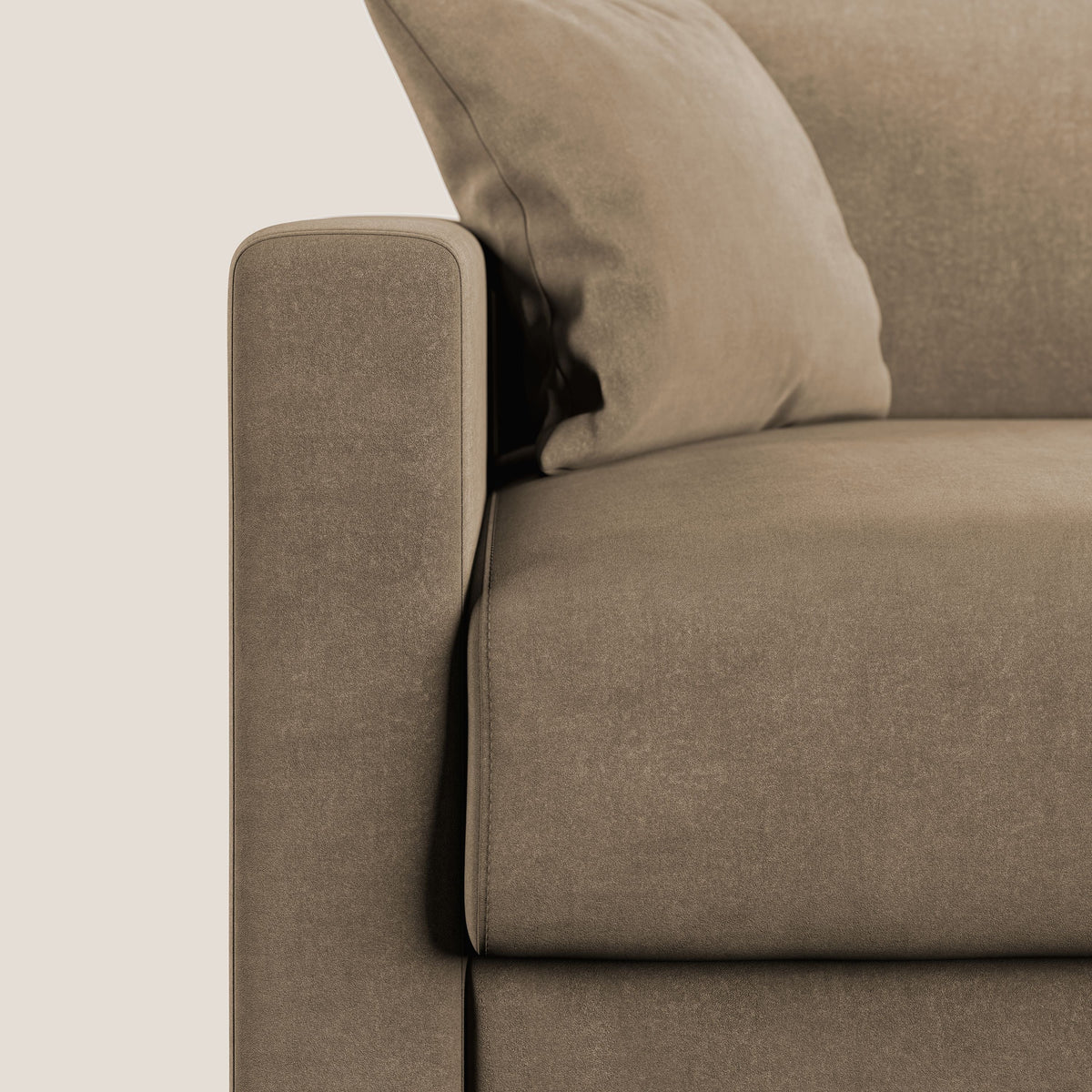 Chris Divano letto in microfibra smacchiabile T11 marrone - divitt.sbs