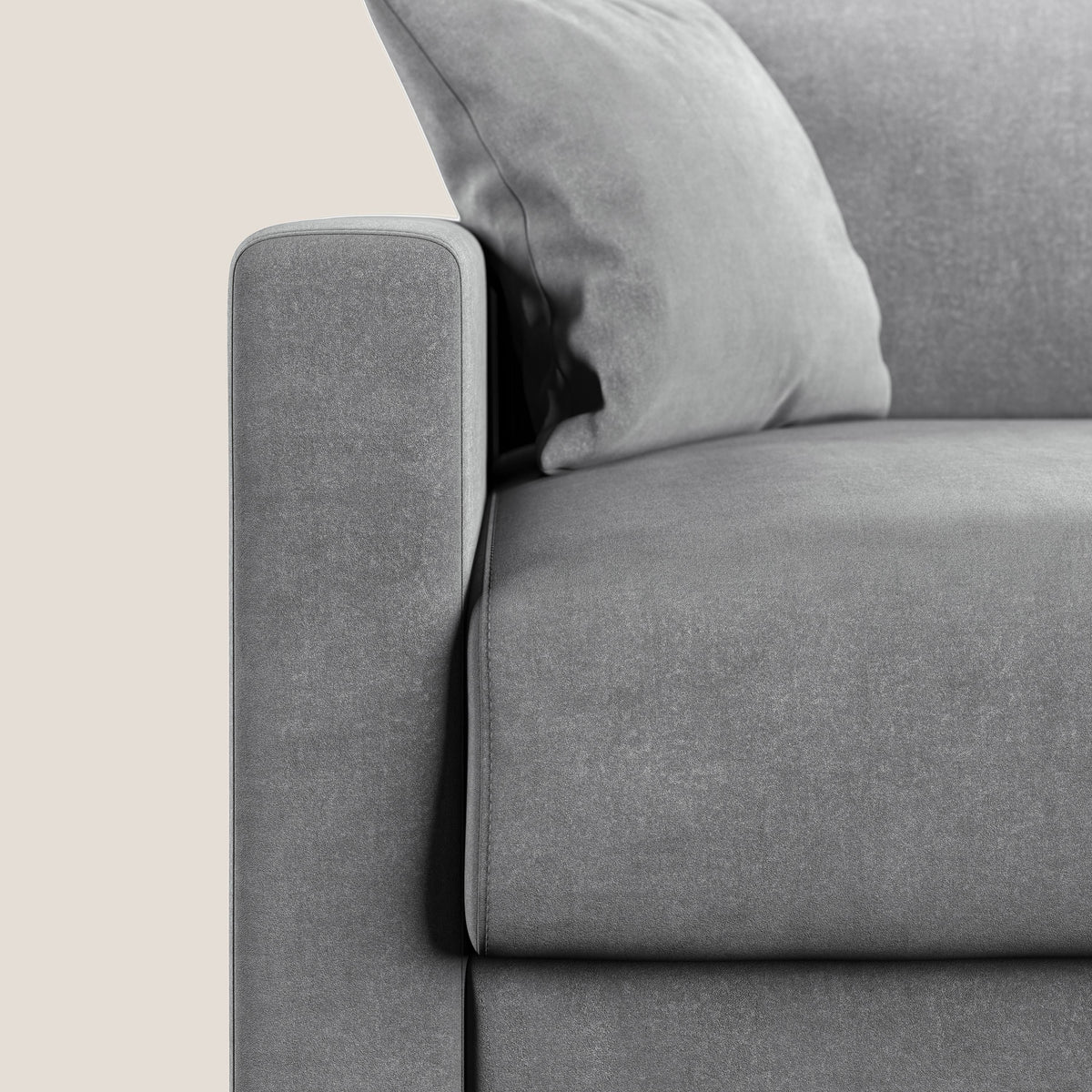 Chris Divano letto in microfibra smacchiabile T11 grigio - divitt.sbs