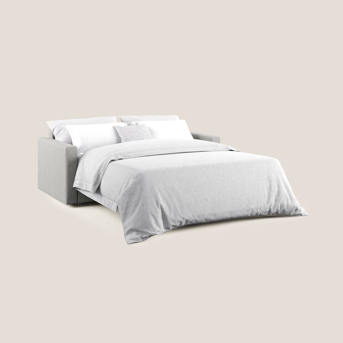 Chris Divano letto in microfibra smacchiabile T11 grigio chiaro - divitt.sbs