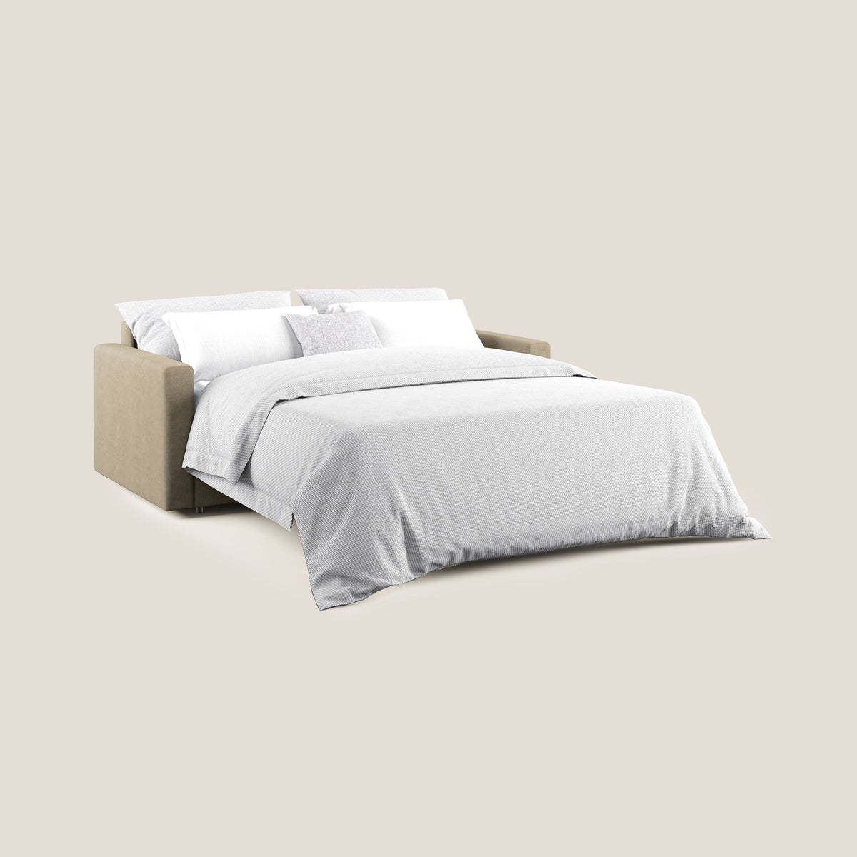 Chris Divano letto in microfibra smacchiabile T11 tortora - divitt.sbs