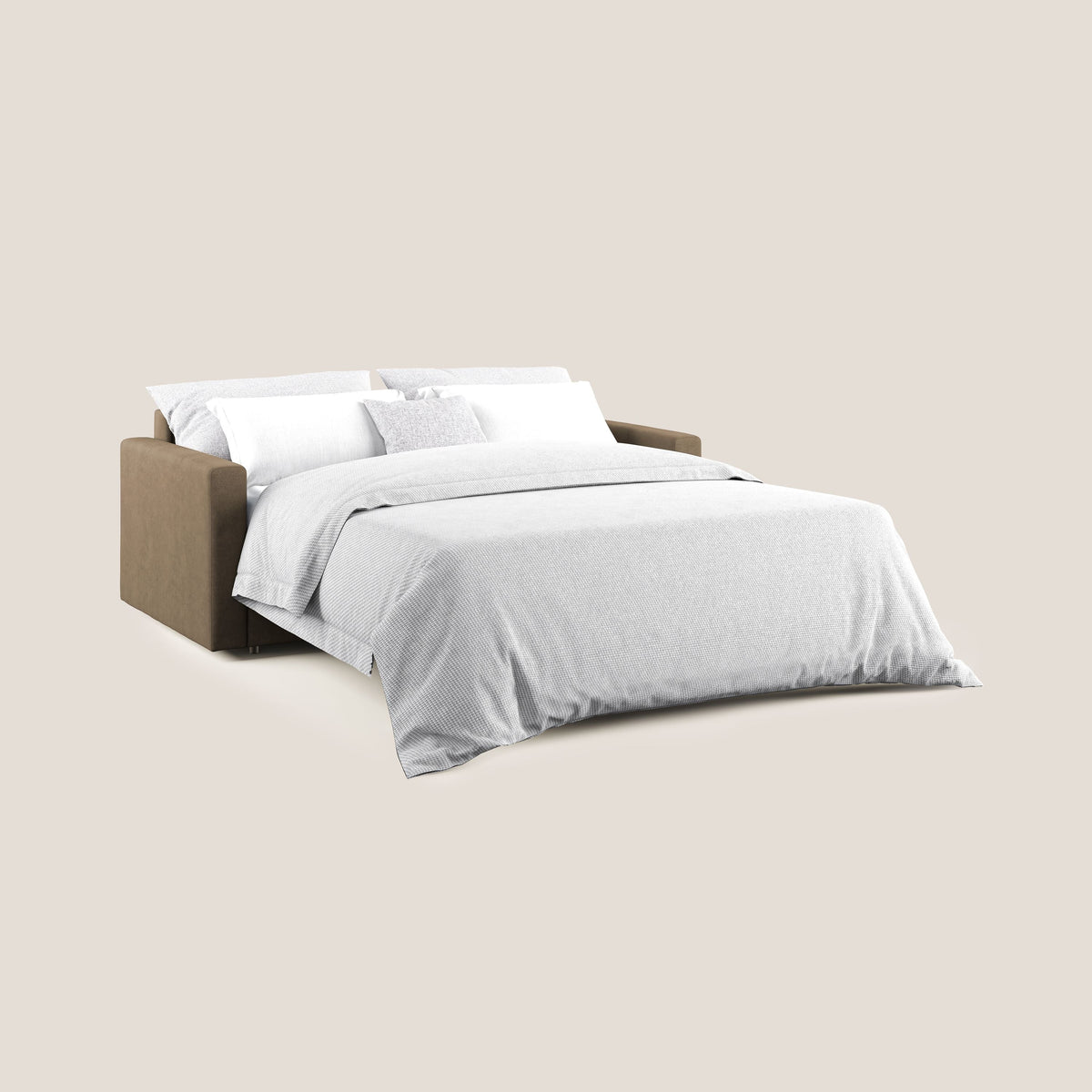 Chris Divano letto in microfibra smacchiabile T11 marrone - divitt.sbs