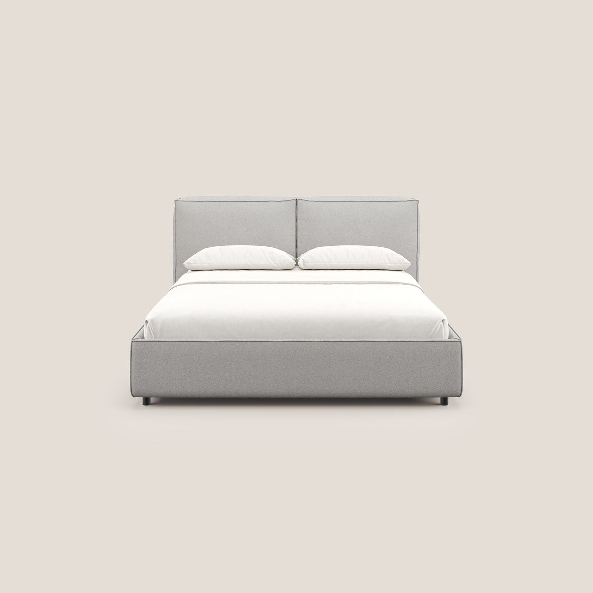 Cocoon letto imbottito contenitore sfoderabile in bouclet impermeabile T07 grigio - divitt.sbs