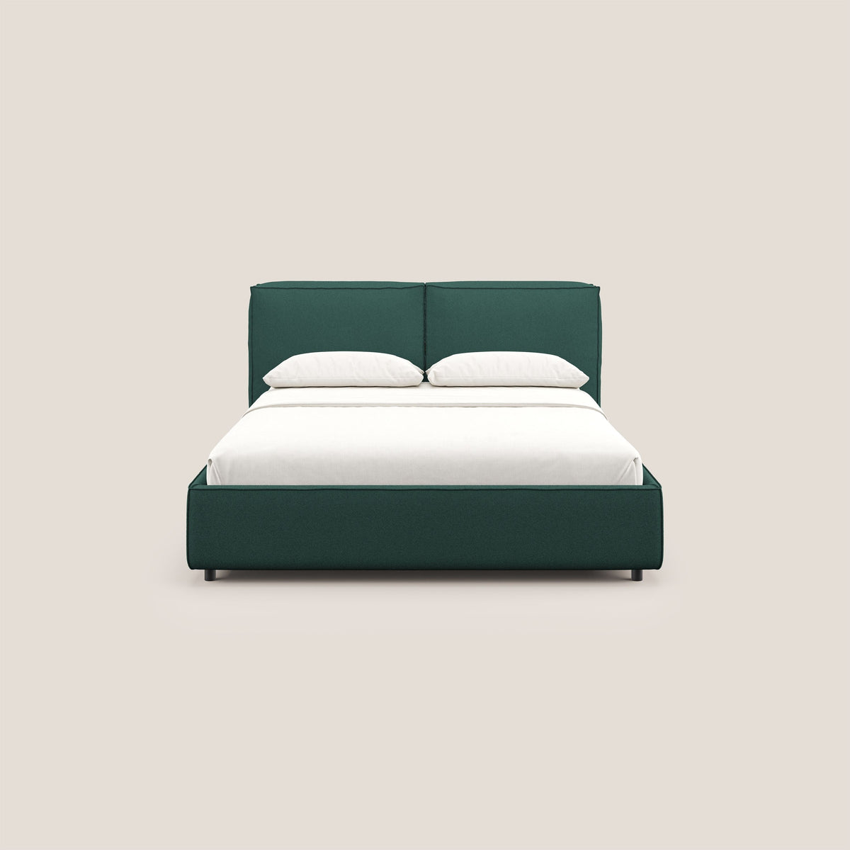 Cocoon letto imbottito contenitore sfoderabile in bouclet impermeabile T07 verde - divitt.sbs