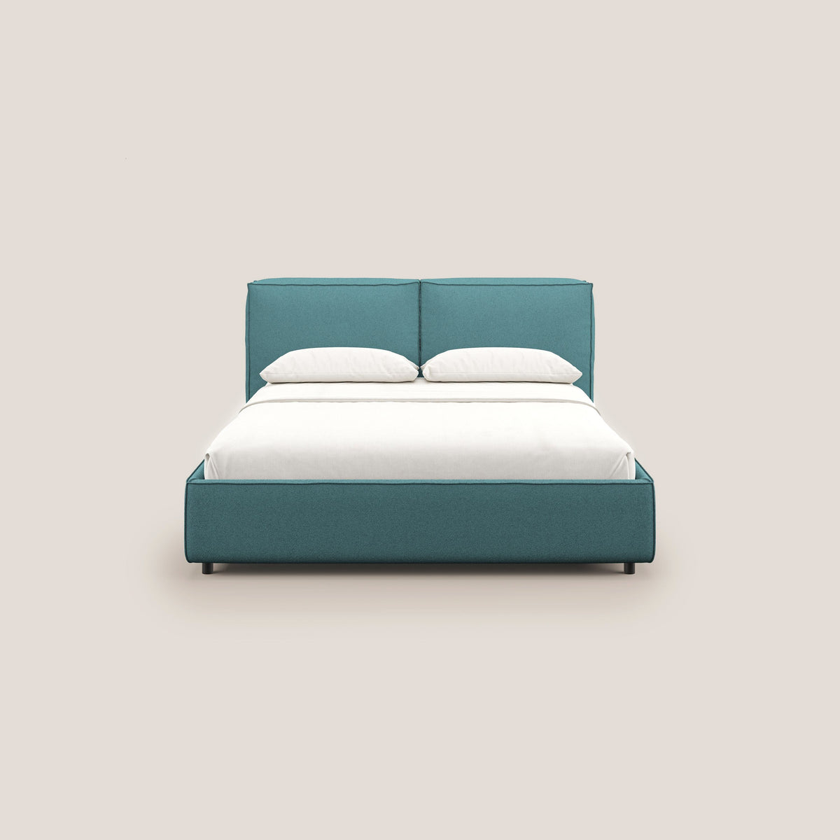 Cocoon letto imbottito contenitore sfoderabile in bouclet impermeabile T07 azzurro - divitt.sbs