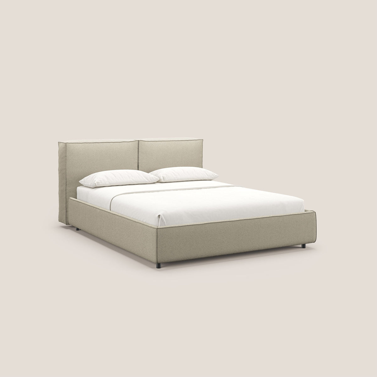 Cocoon letto imbottito contenitore sfoderabile in bouclet impermeabile T07 beige - divitt.sbs