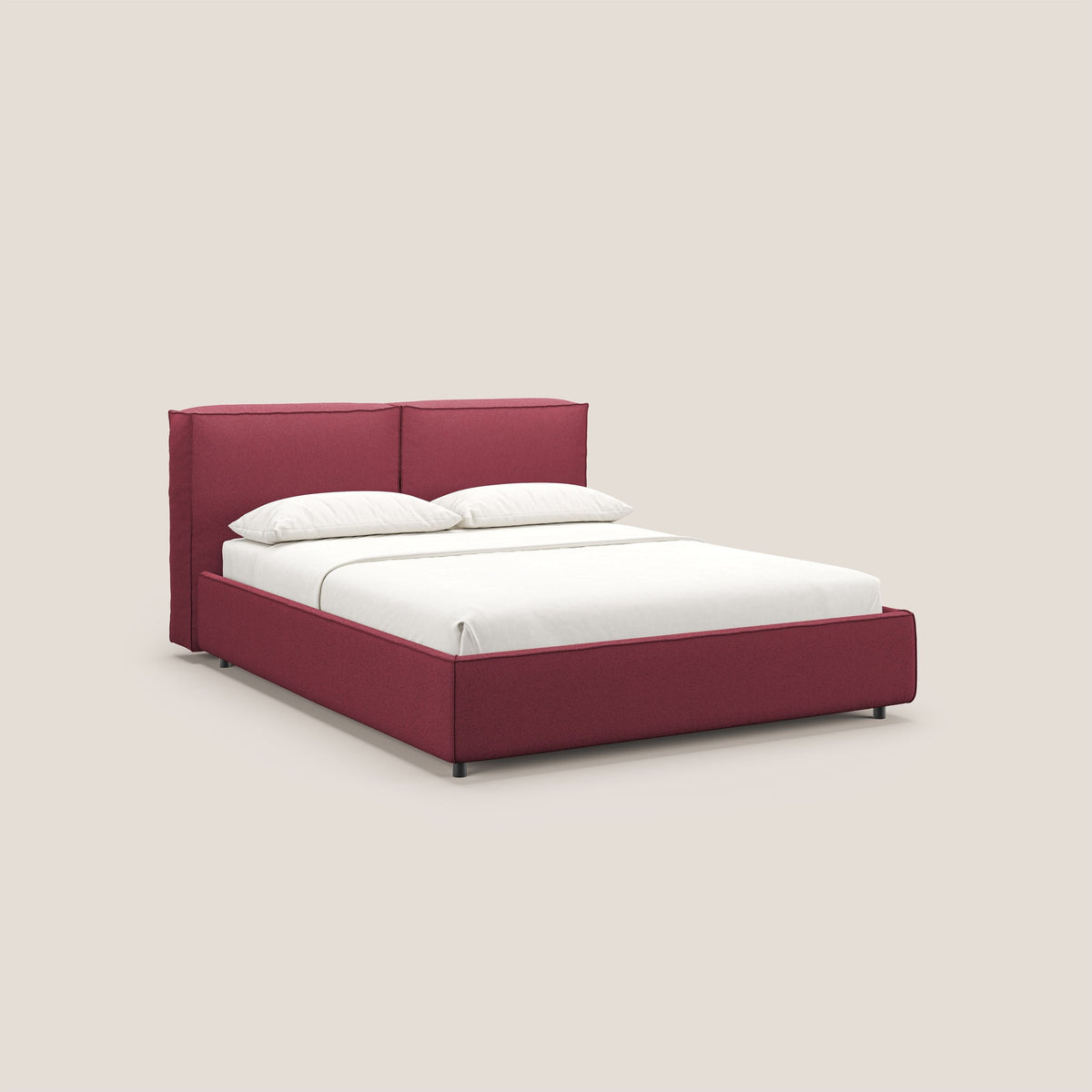 Cocoon letto imbottito contenitore sfoderabile in bouclet impermeabile T07 rosso - divitt.sbs