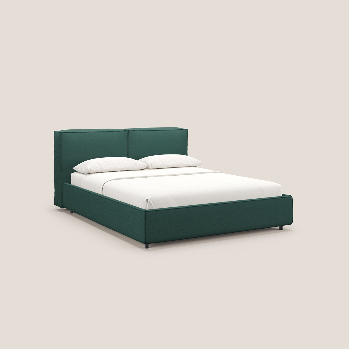 Cocoon letto imbottito contenitore sfoderabile in bouclet impermeabile T07 verde - divitt.sbs