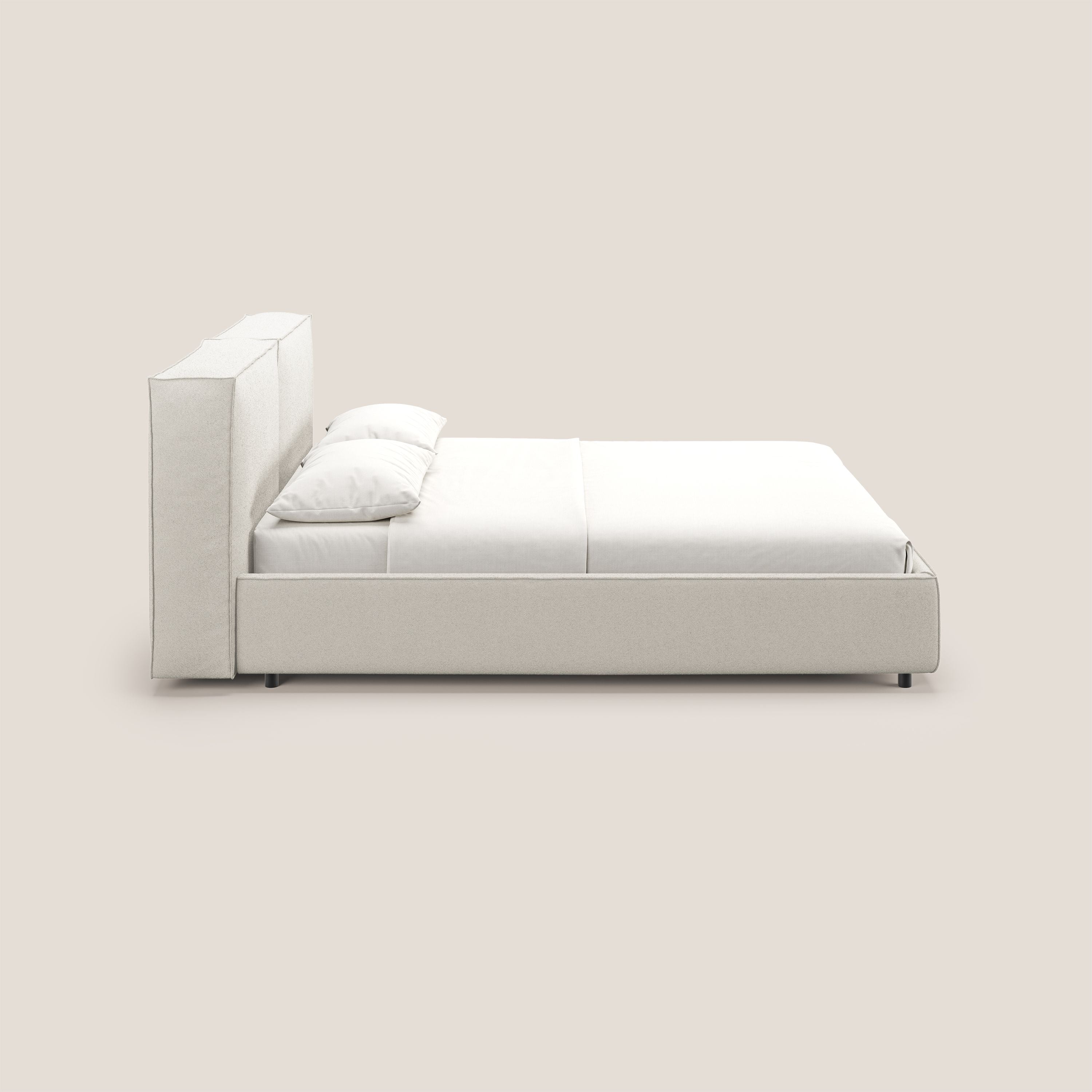 Cocoon letto imbottito contenitore sfoderabile in bouclet impermeabile T07 bianco - divitt.sbs