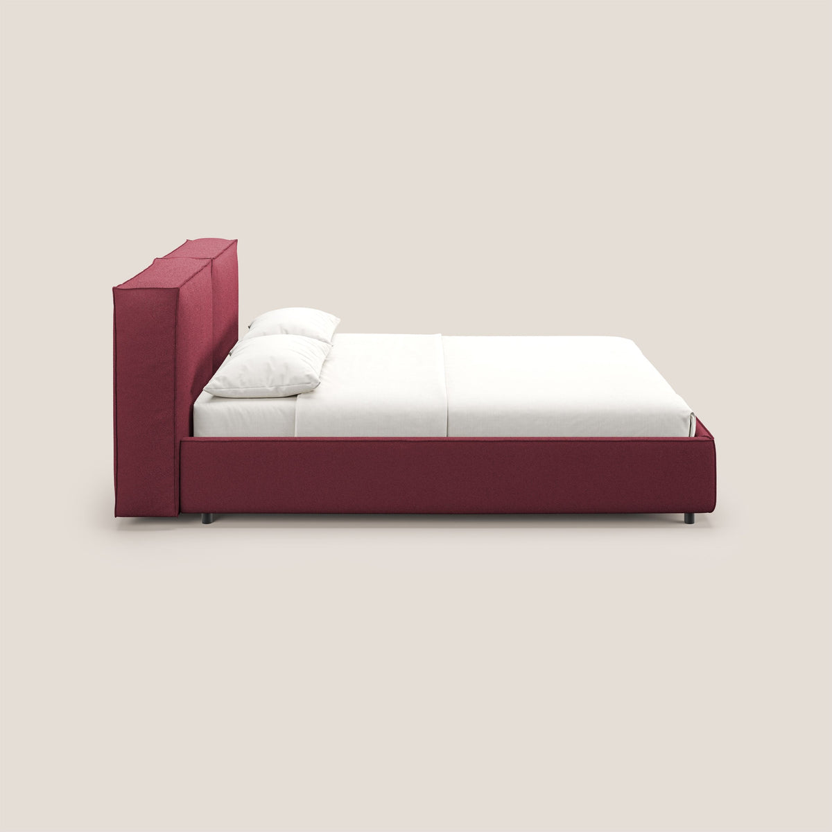Cocoon letto imbottito contenitore sfoderabile in bouclet impermeabile T07 rosso - divitt.sbs
