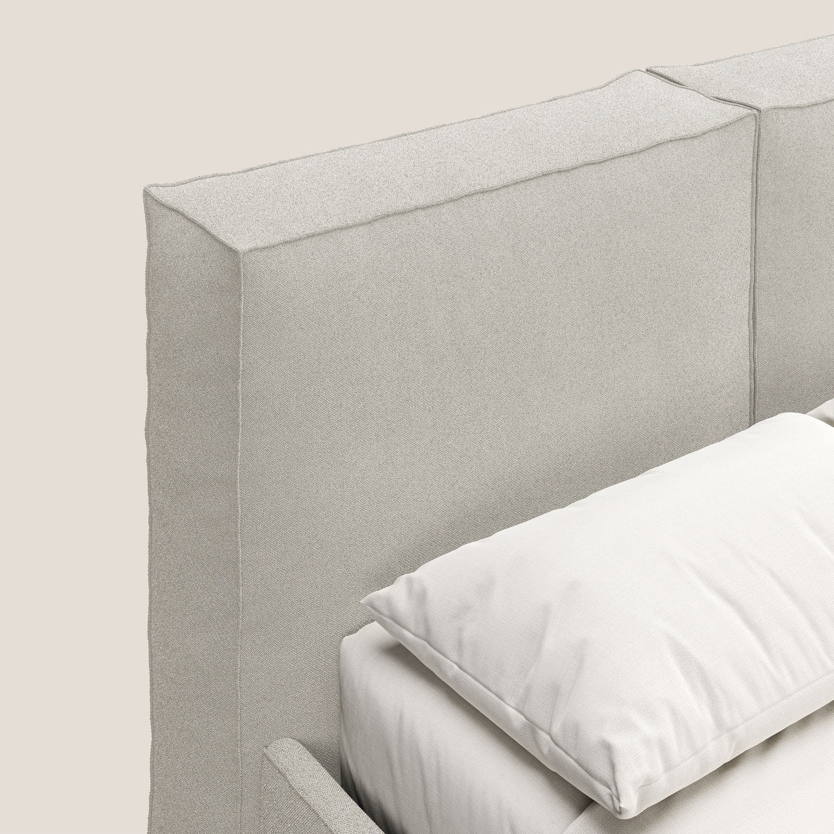 Cocoon letto imbottito contenitore sfoderabile in bouclet impermeabile T07 bianco - divitt.sbs