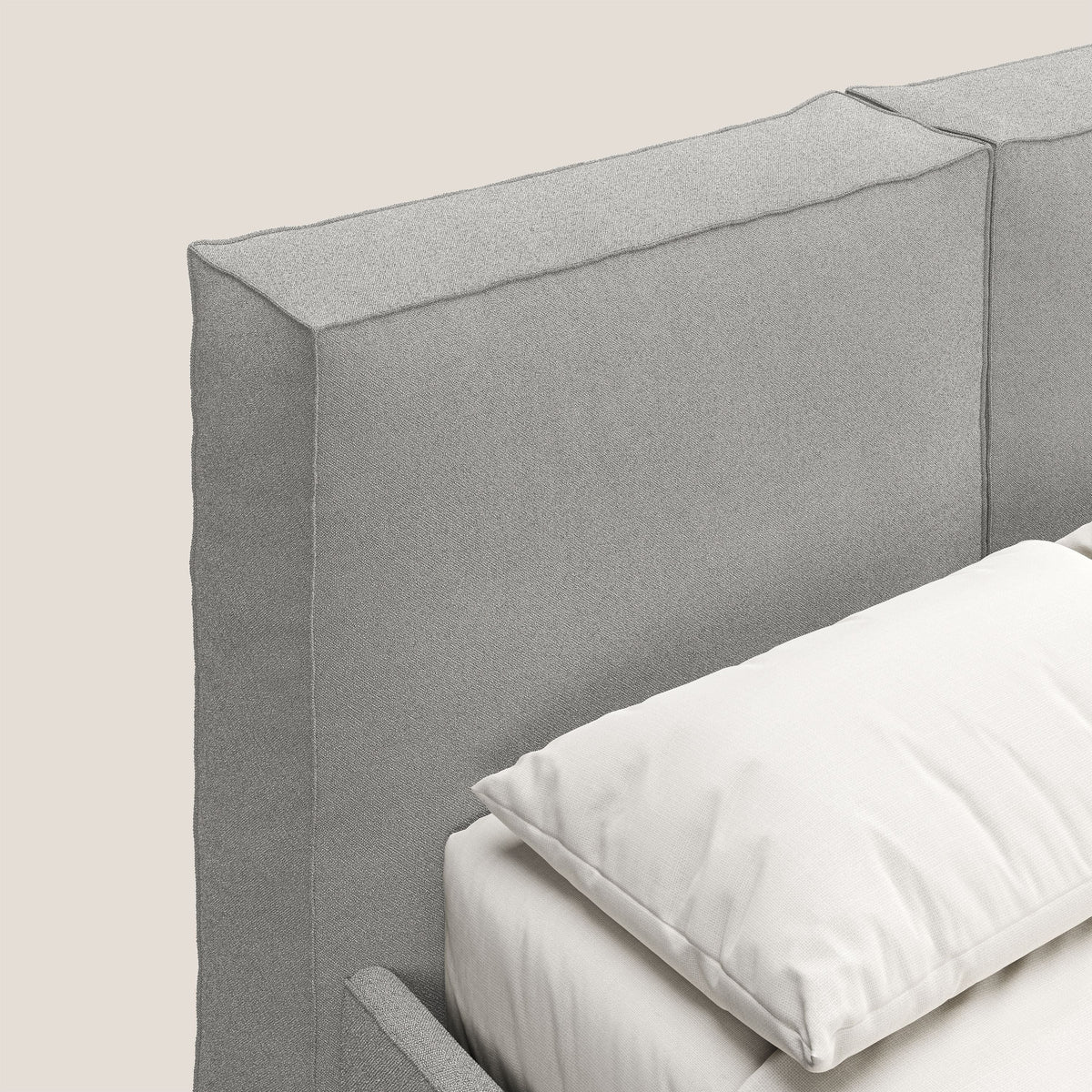 Cocoon letto imbottito contenitore sfoderabile in bouclet impermeabile T07 grigio - divitt.sbs