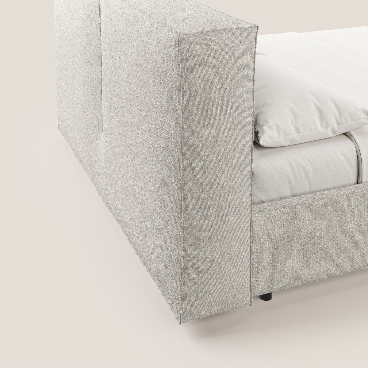 Cocoon letto imbottito contenitore sfoderabile in bouclet impermeabile T07 bianco - divitt.sbs