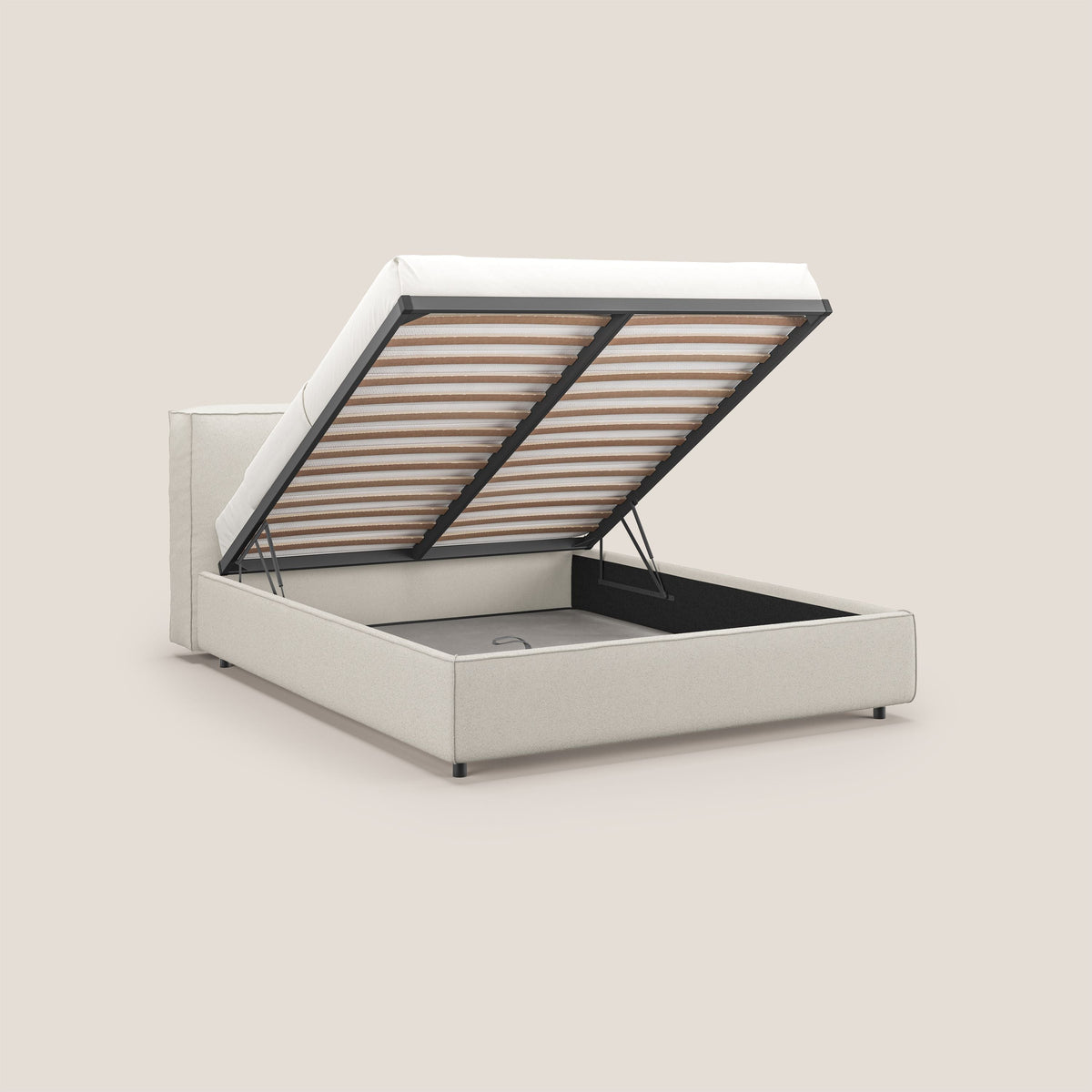 Cocoon letto imbottito contenitore sfoderabile in bouclet impermeabile T07 bianco - divitt.sbs