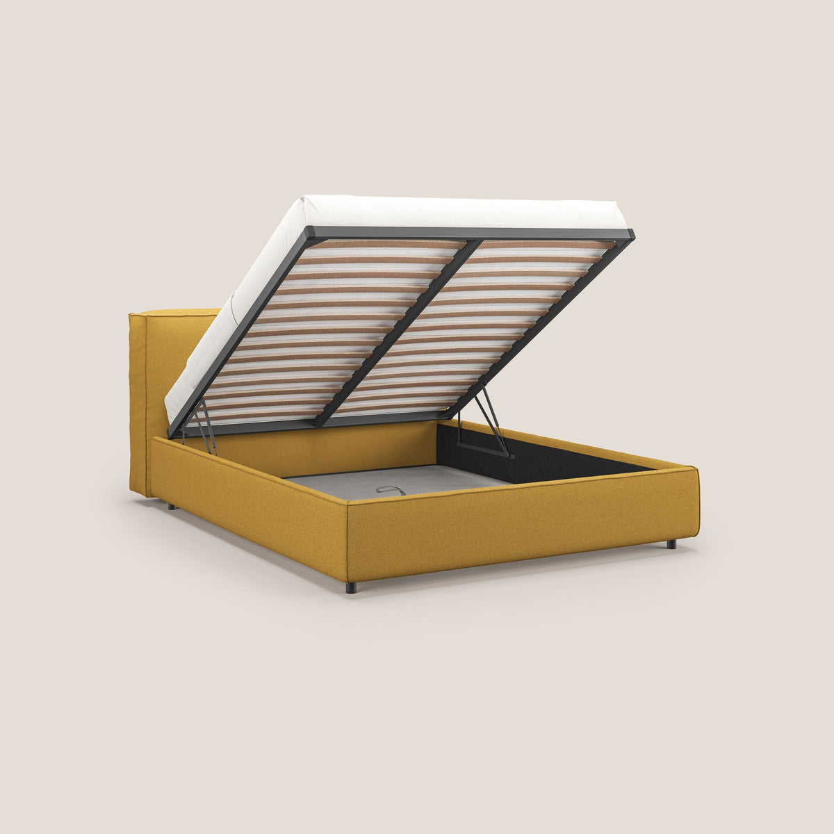 Cocoon letto imbottito contenitore sfoderabile in bouclet impermeabile T07 giallo - divitt.sbs