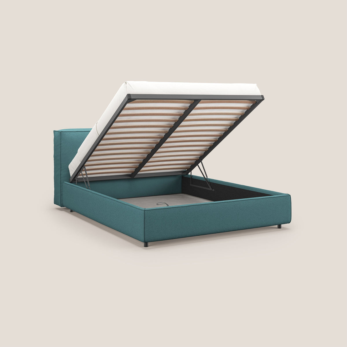 Cocoon letto imbottito contenitore sfoderabile in bouclet impermeabile T07 azzurro - divitt.sbs