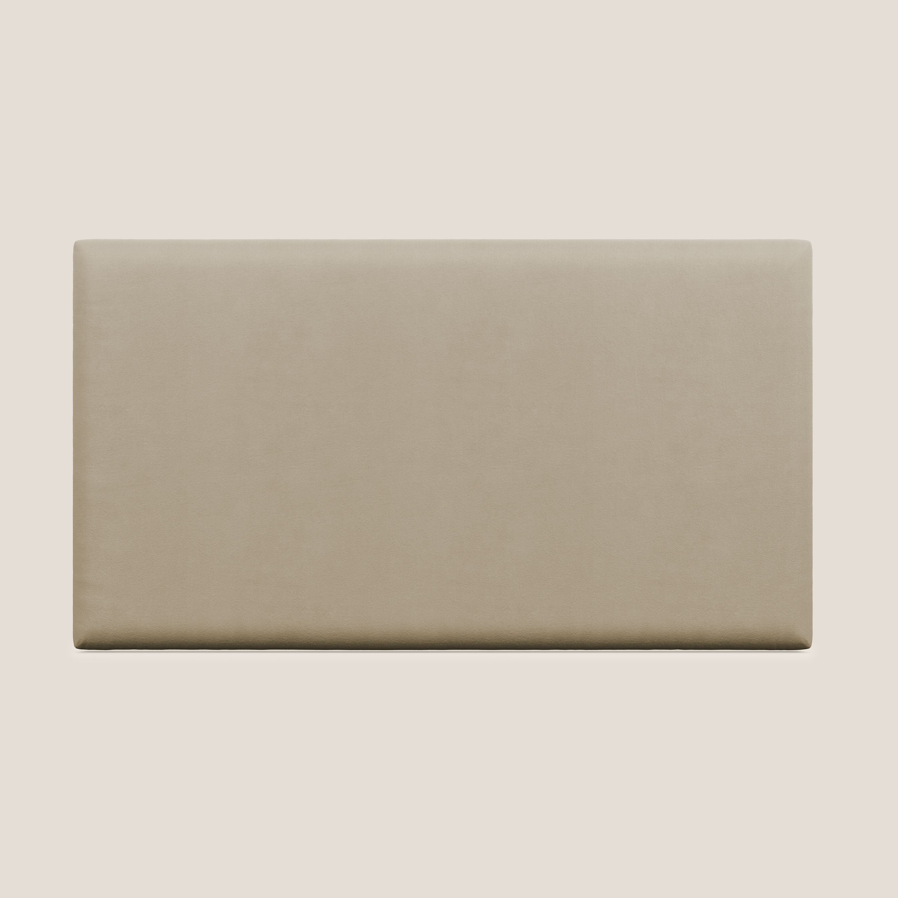 Testata pannello a muro media di varie dimensioni in microfibra smacchiabile T11 beige - divitt.sbs