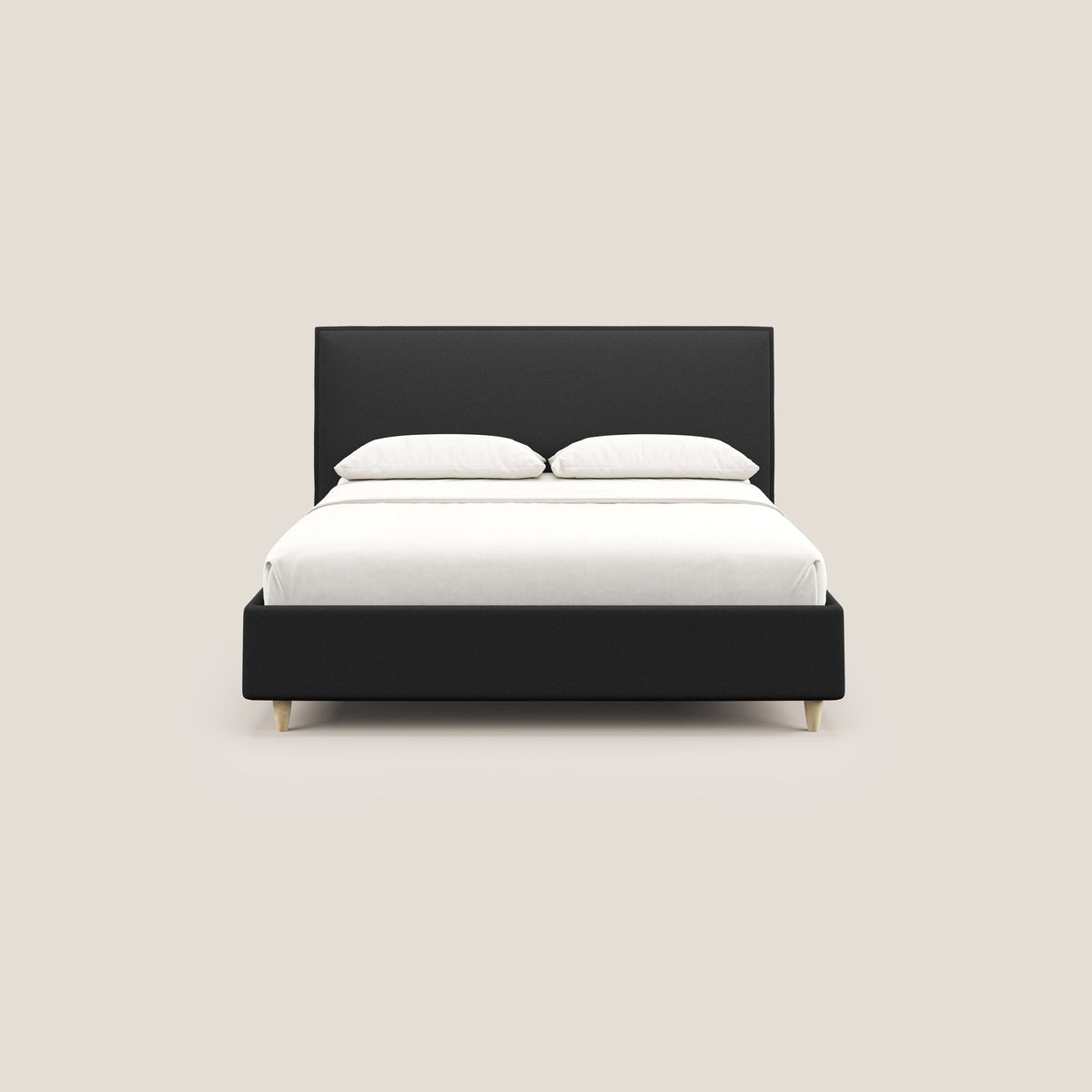 Costanza letto contenitore e sfoderabile in tessuto misto cotone impermeabile T13 antracite - divitt.sbs