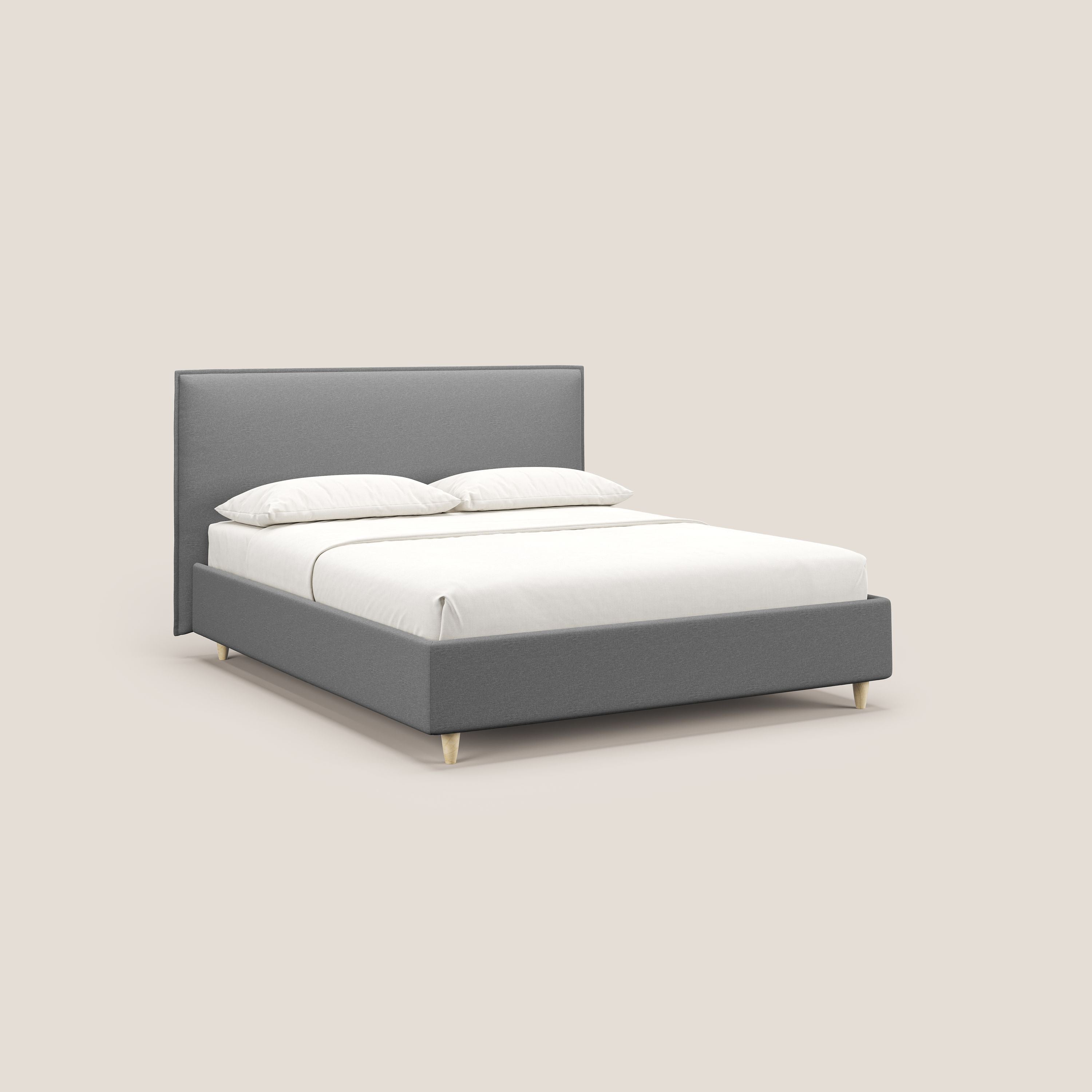 Costanza letto contenitore e sfoderabile in tessuto misto cotone impermeabile T13 grigio - divitt.sbs