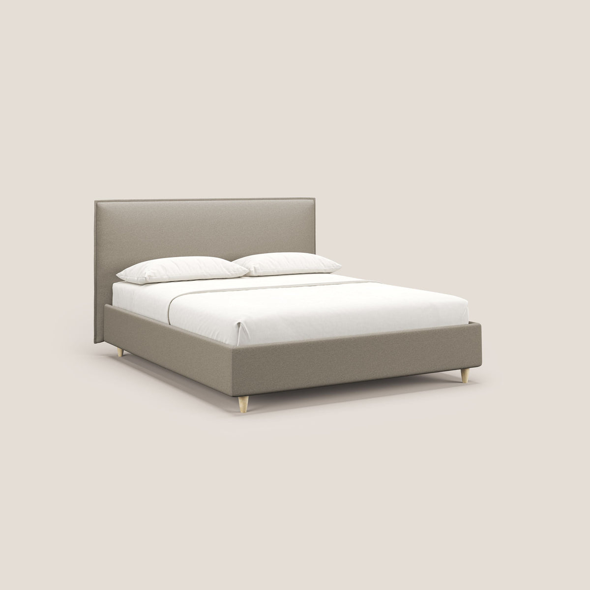 Costanza letto contenitore e sfoderabile in tessuto misto cotone impermeabile T13 panna - divitt.sbs