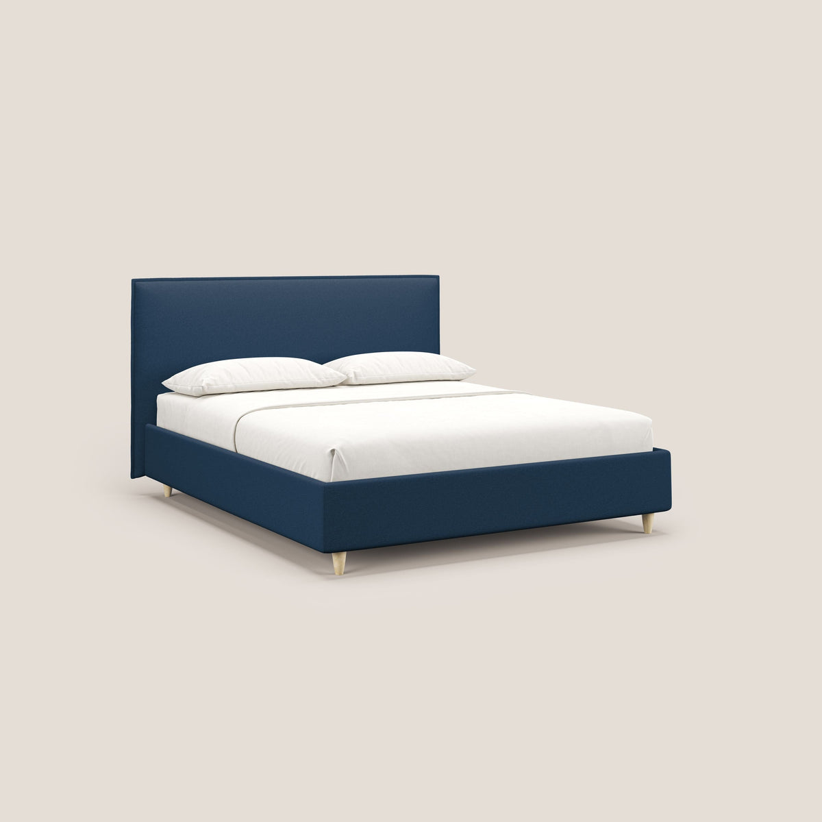Costanza letto contenitore e sfoderabile in tessuto misto cotone impermeabile T13 blu - divitt.sbs