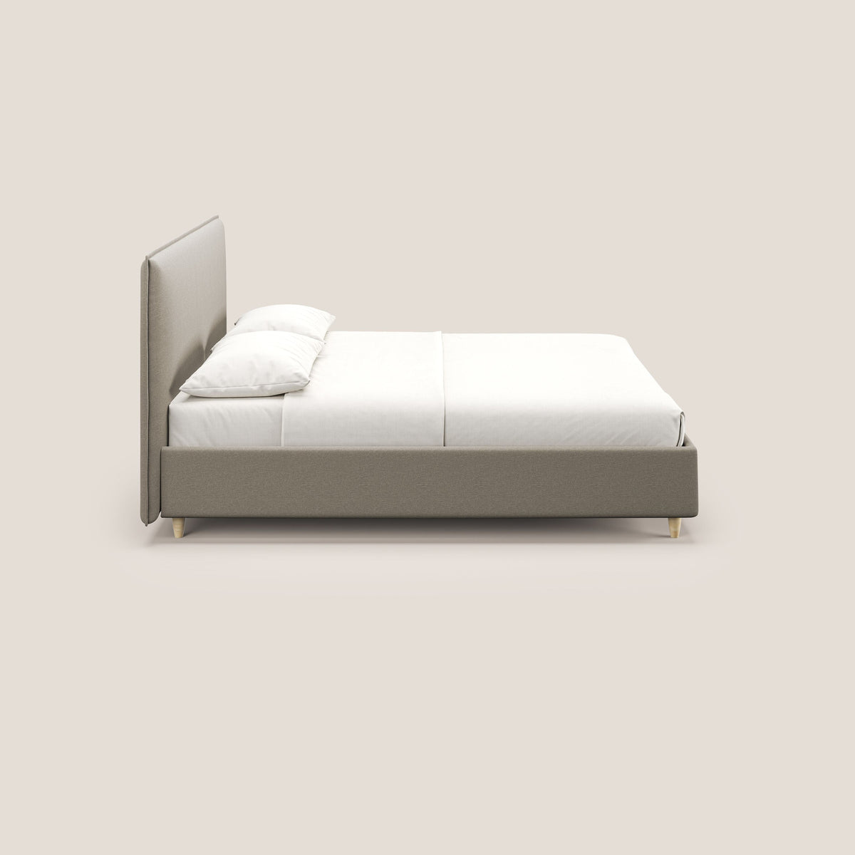 Costanza letto contenitore e sfoderabile in tessuto misto cotone impermeabile T13 panna - divitt.sbs