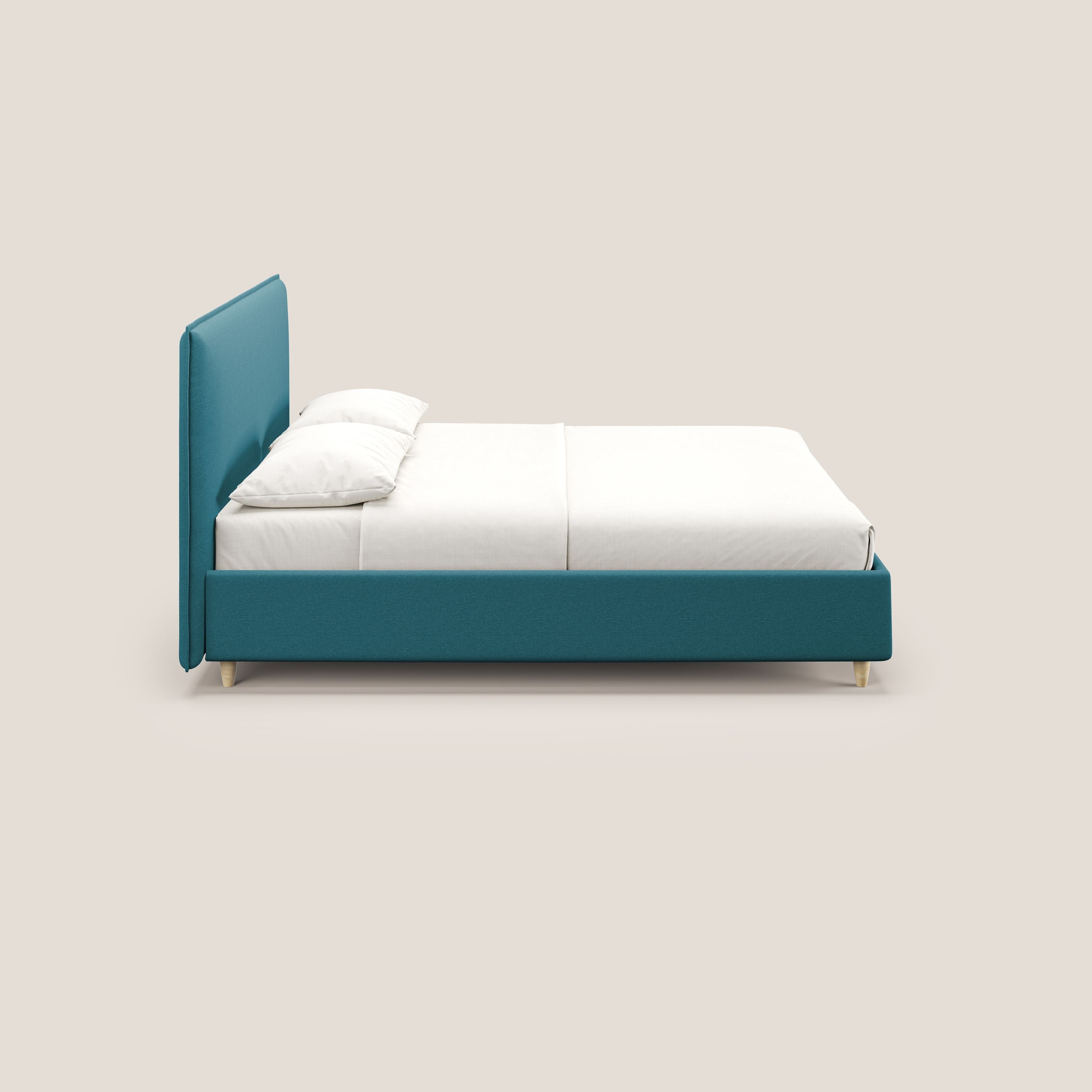 Costanza letto contenitore e sfoderabile in tessuto misto cotone impermeabile T13 azzurro - divitt.sbs