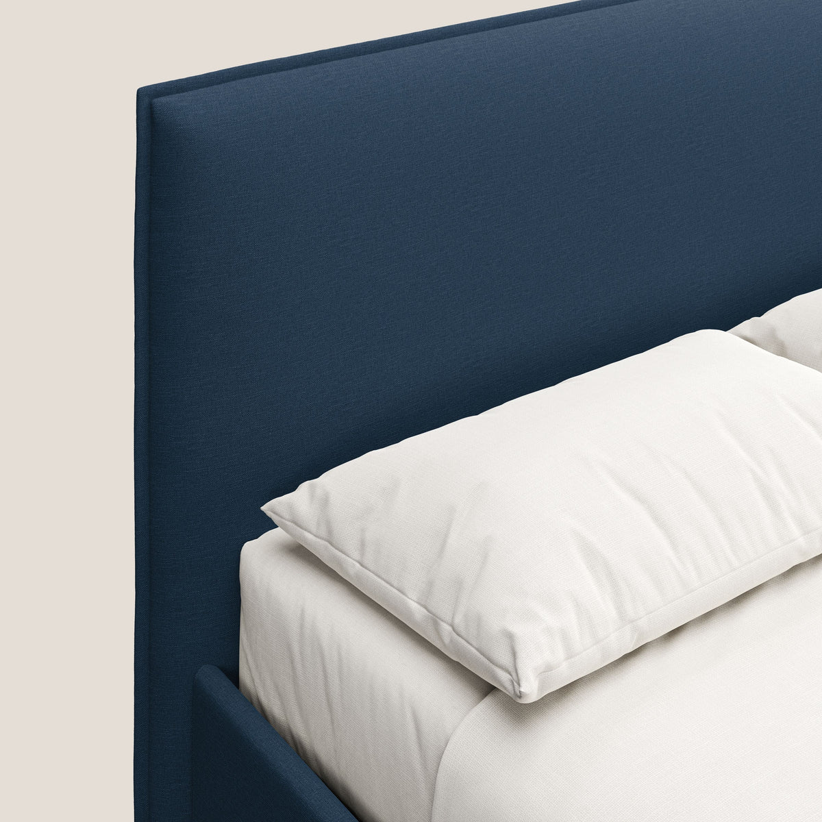 Costanza letto contenitore e sfoderabile in tessuto misto cotone impermeabile T13 blu - divitt.sbs