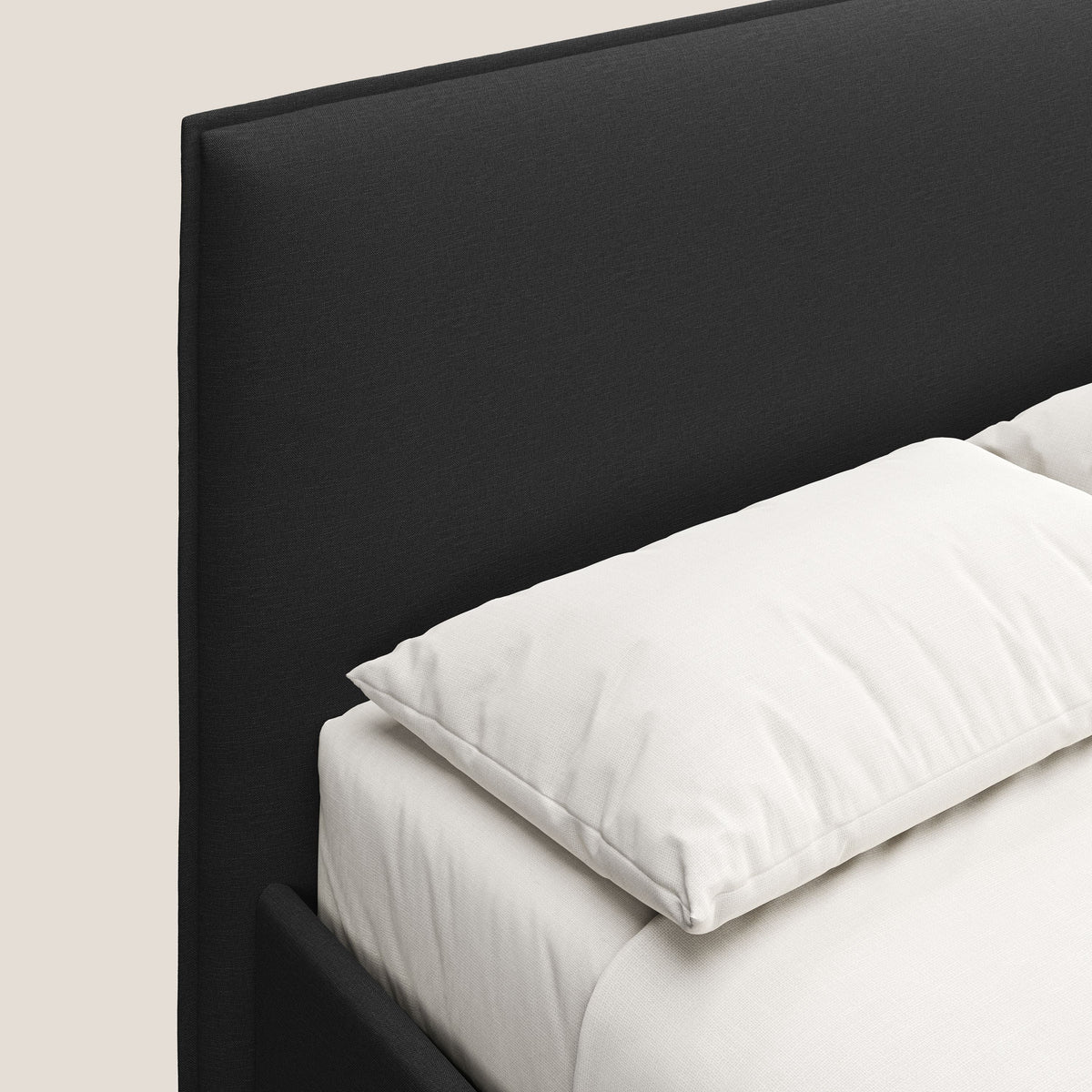 Costanza letto contenitore e sfoderabile in tessuto misto cotone impermeabile T13 antracite - divitt.sbs