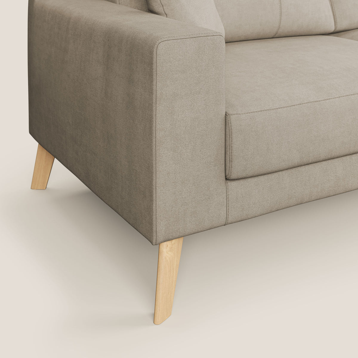 Danish divano angolare REVERSIBILE in tessuto morbido impermeabile T02 beige - divitt.sbs