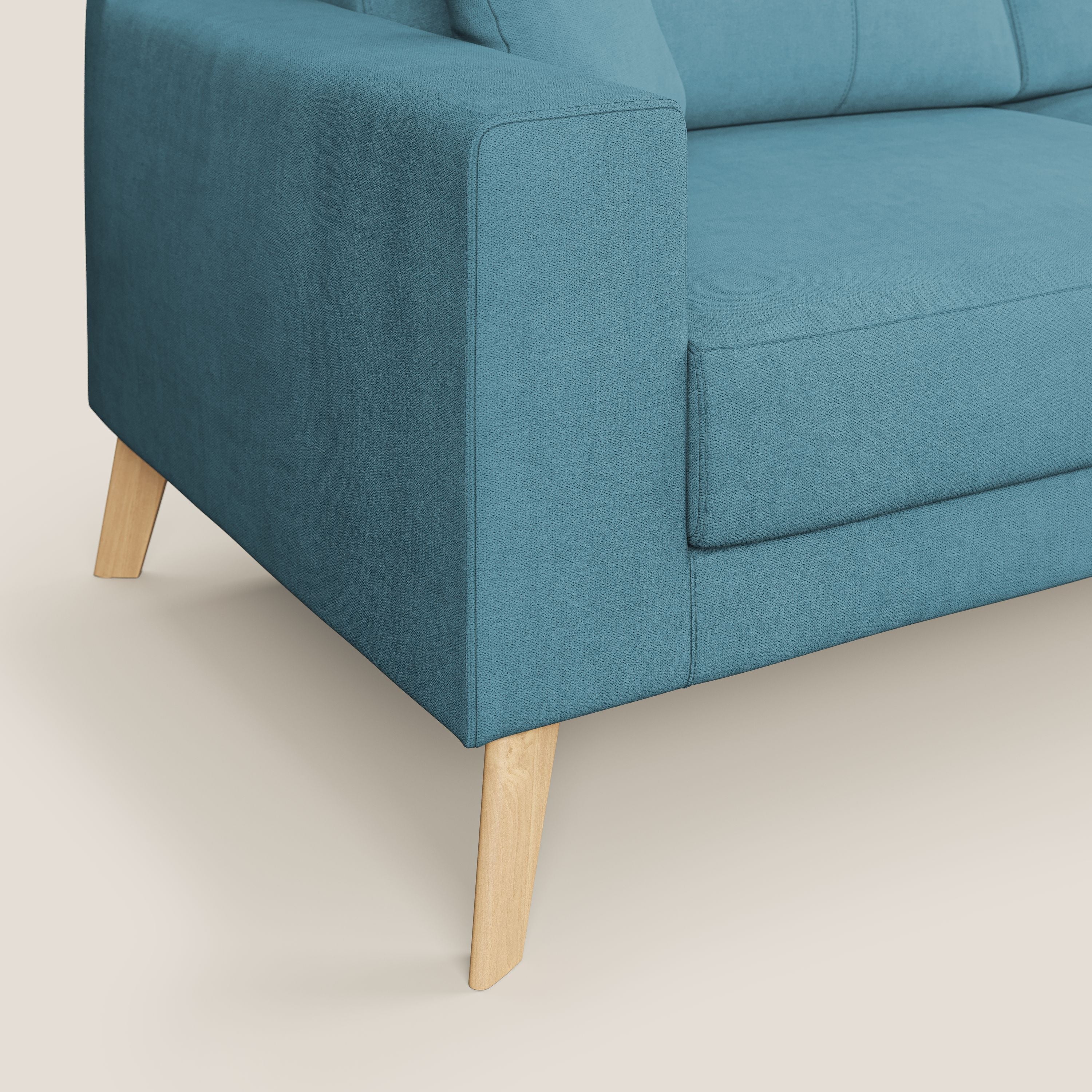 Danish divano angolare REVERSIBILE in tessuto morbido impermeabile T02 azzurro - divitt.sbs