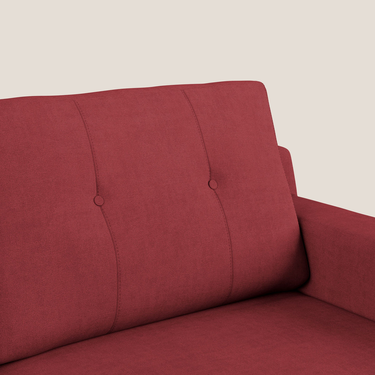 Danish divano angolare REVERSIBILE in tessuto morbido impermeabile T02 rosso - divitt.sbs