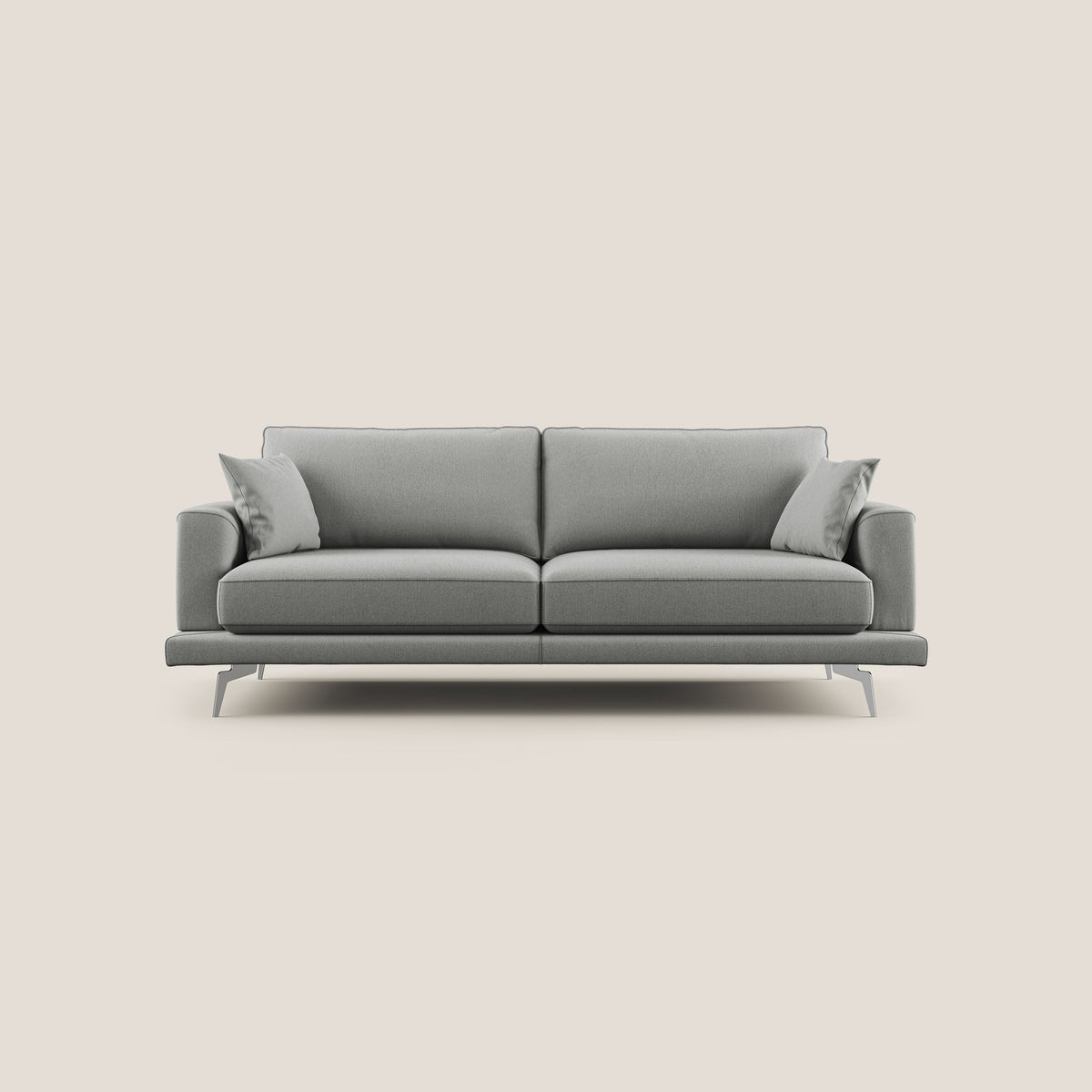 Dorian divano moderno in tessuto morbido antimacchia T05 grigio - divitt.sbs
