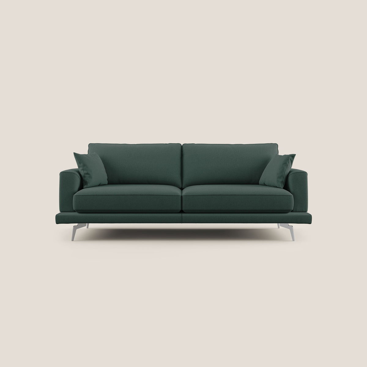 Dorian divano moderno in tessuto morbido antimacchia T05 verde - divitt.sbs