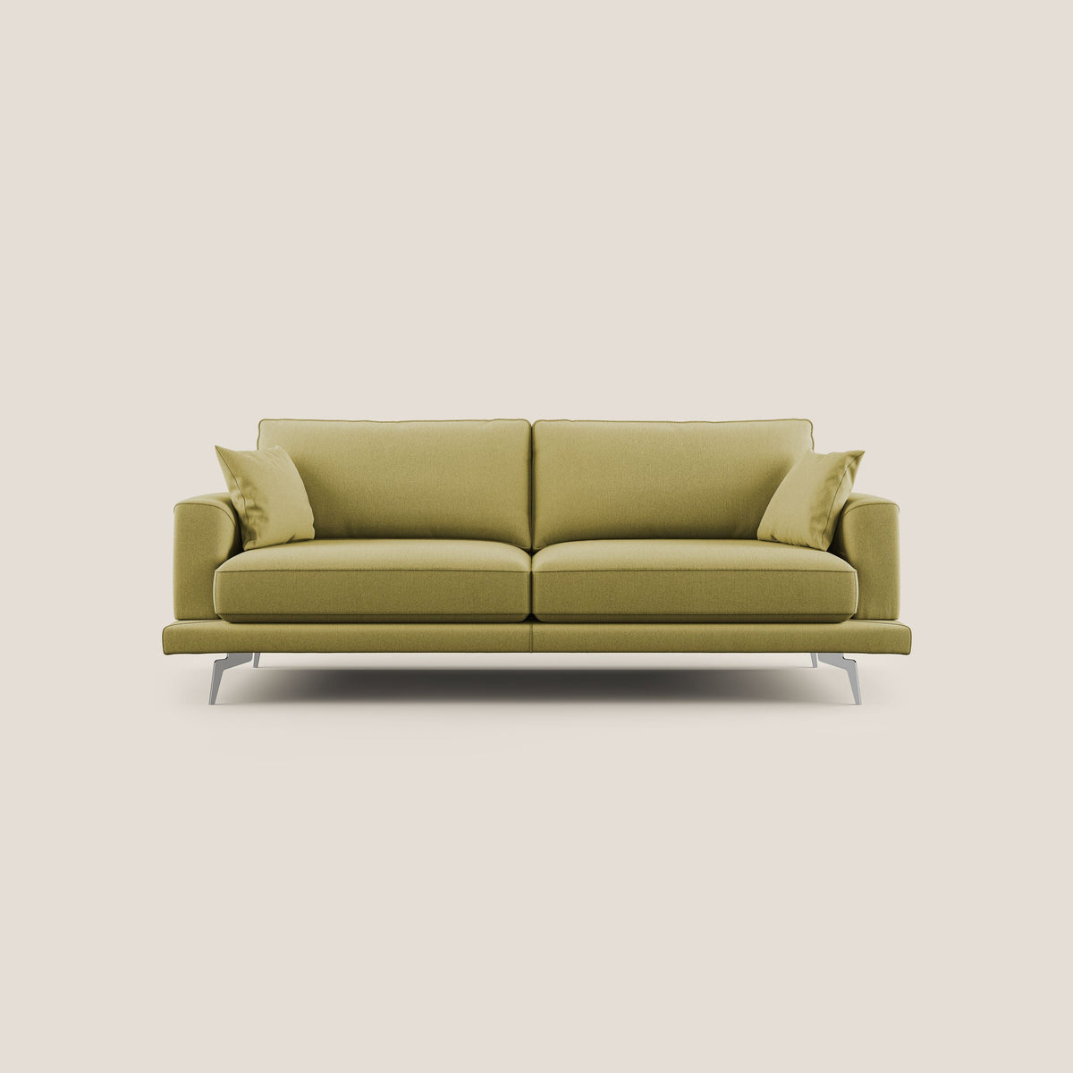 Dorian divano moderno in tessuto morbido antimacchia T05 giallo - divitt.sbs