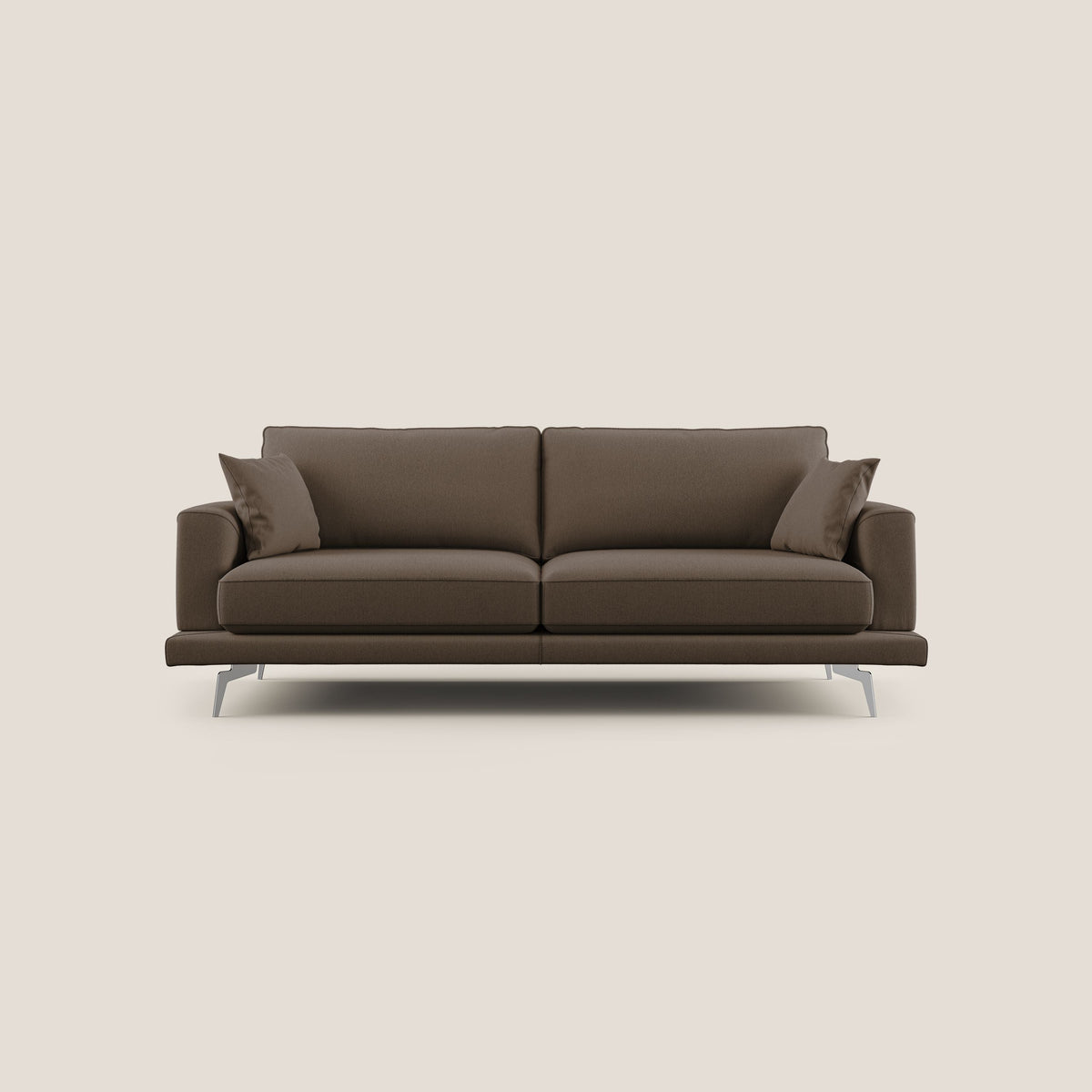 Dorian divano moderno in tessuto morbido antimacchia T05 marrone - divitt.sbs