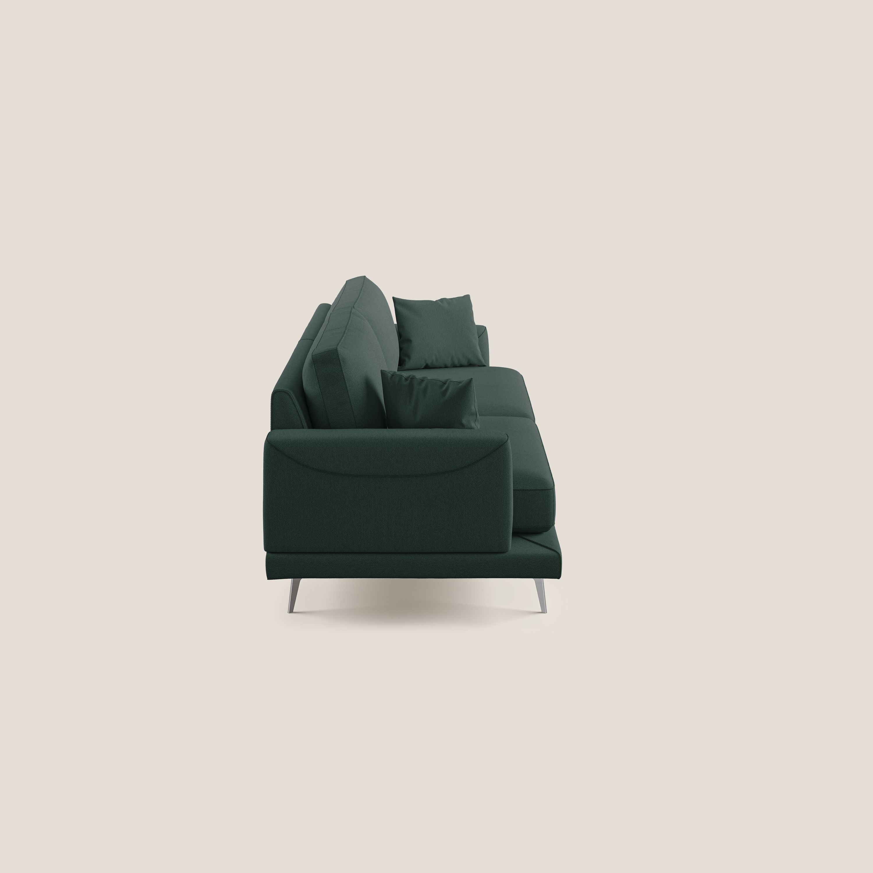 Dorian divano moderno in tessuto morbido antimacchia T05 verde - divitt.sbs