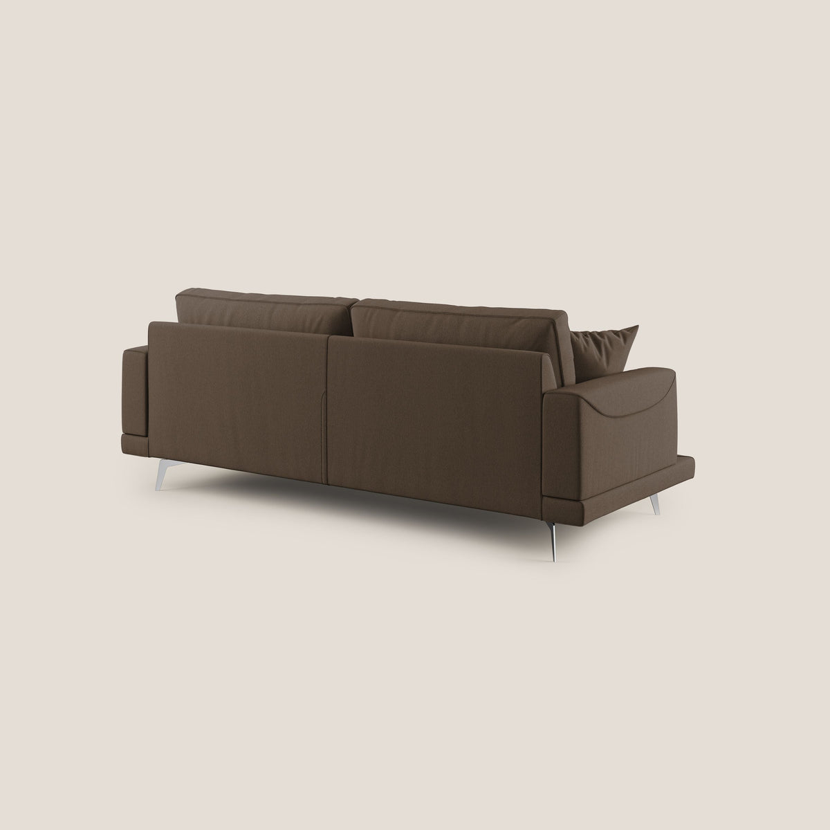 Dorian divano moderno in tessuto morbido antimacchia T05 marrone - divitt.sbs